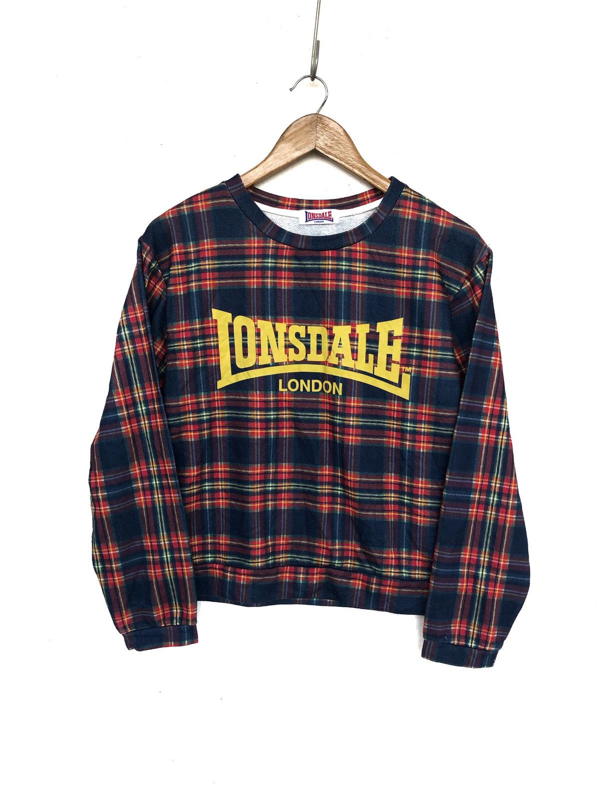 Lonsdale Lonsdale England Beautiful Checked Plaid Sweat Jumper Size US S / EU 44-46 / 1 - 2 Thumbnail