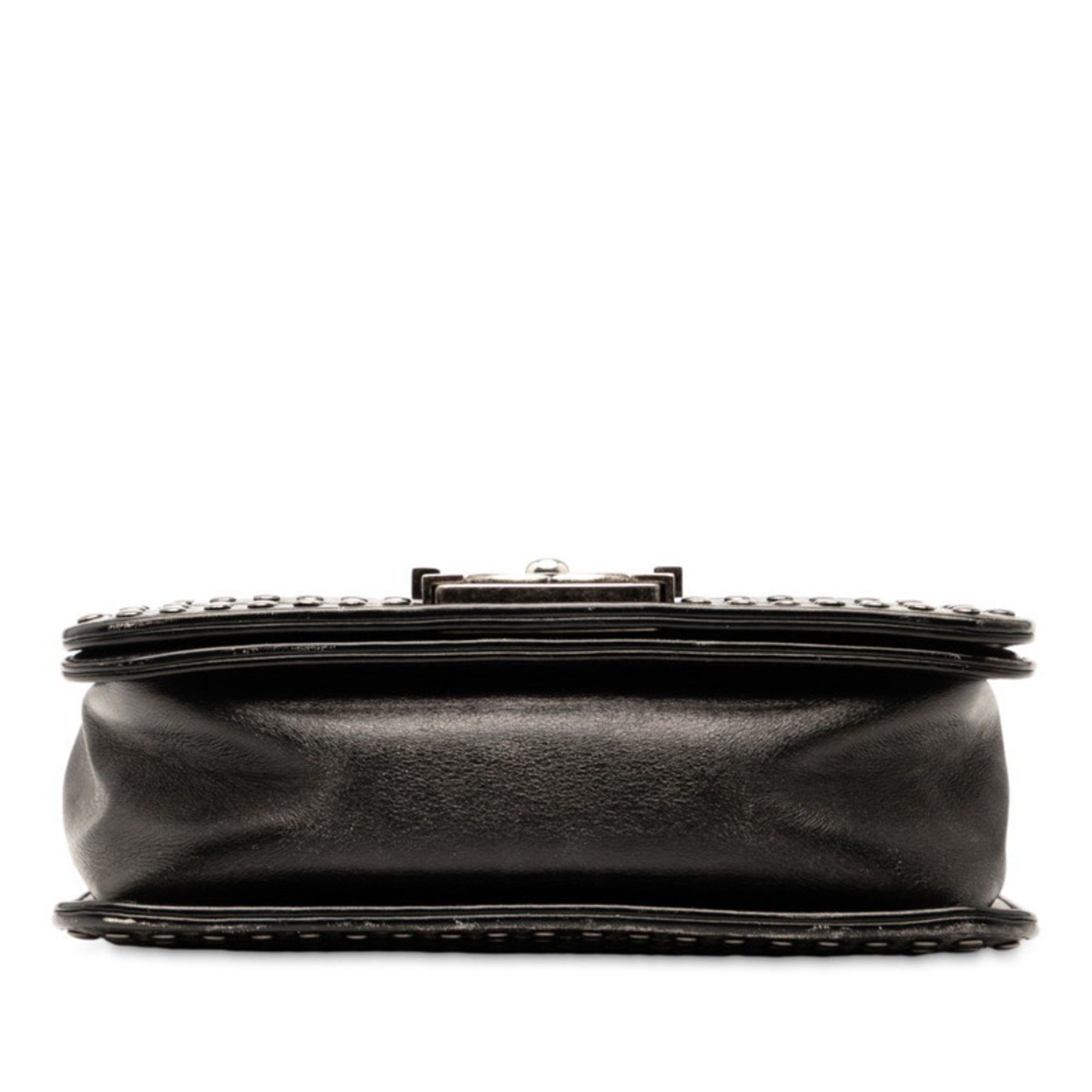 Chanel Chanel Coco Mark Stud Boy 20 Crossbody Chain Shoulder Bag in Black Lambskin for Women Size ONE SIZE - 3 Thumbnail