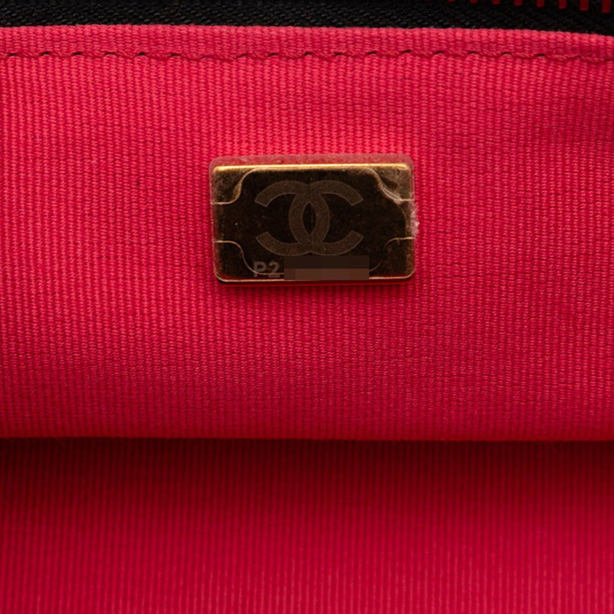 Chanel CHANEL Coco Mark Matelasse Chain Shoulder Bag Vanity Black Lambskin Women's Size ONE SIZE - 6 Thumbnail