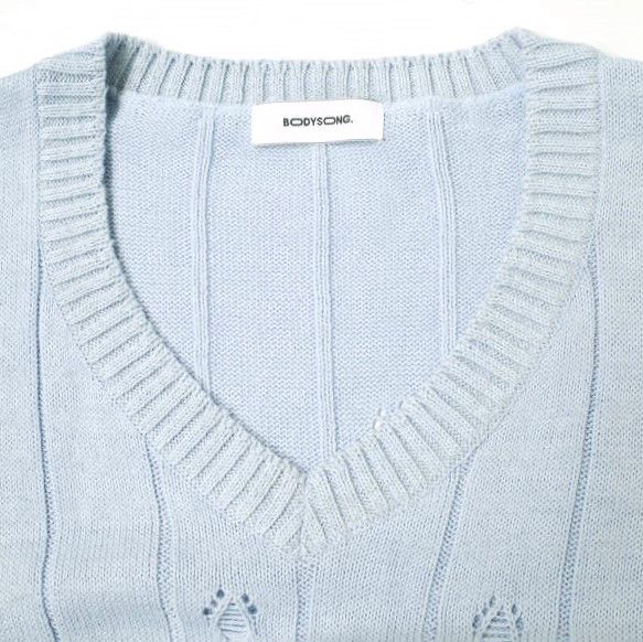 Other Other BODYSONG. BUBBLEGUM DAMAGE V Cotton Knit Vest Cotton Tops BS231301 DUTY FREE for USA Size ONE SIZE - 4 Thumbnail