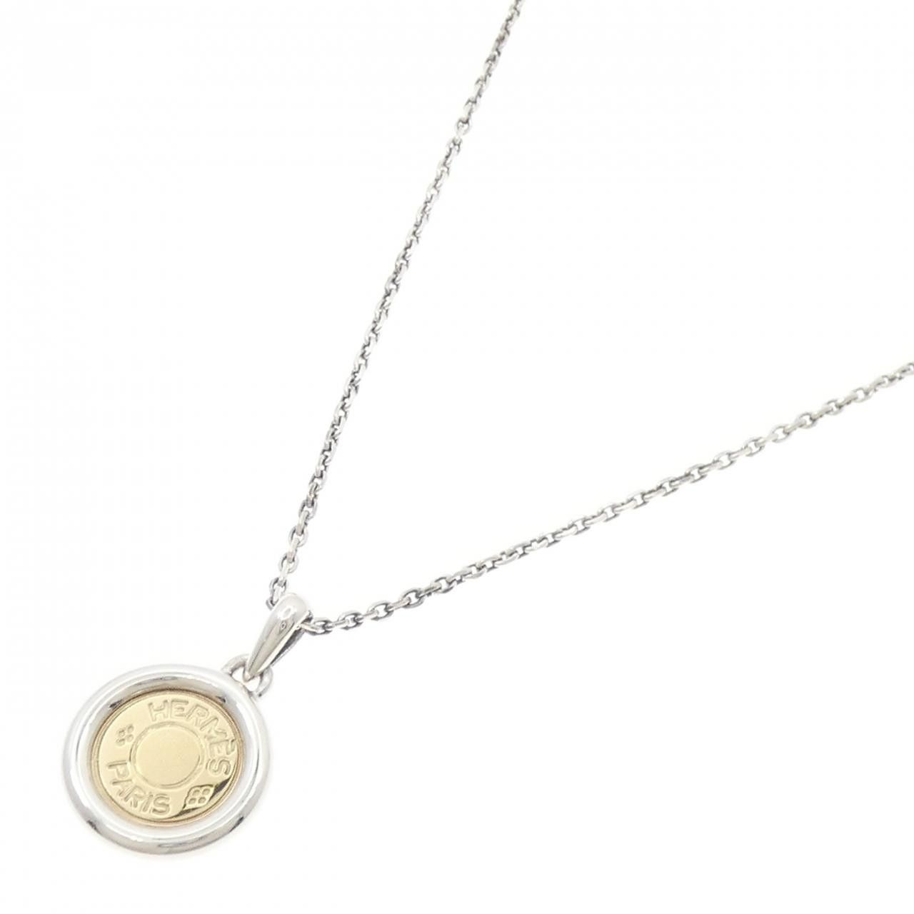 Hermes Hermes Hermes Sellier 925 Silver Au750 Necklace Metal Necklace DUTY FREE for USA Size ONE SIZE - 2 Thumbnail