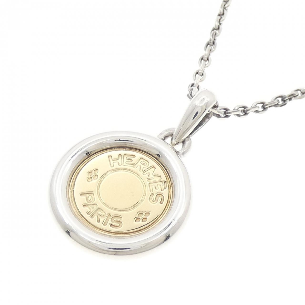Hermes Hermes Hermes Sellier 925 Silver Au750 Necklace Metal Necklace DUTY FREE for USA Size ONE SIZE - 3 Thumbnail