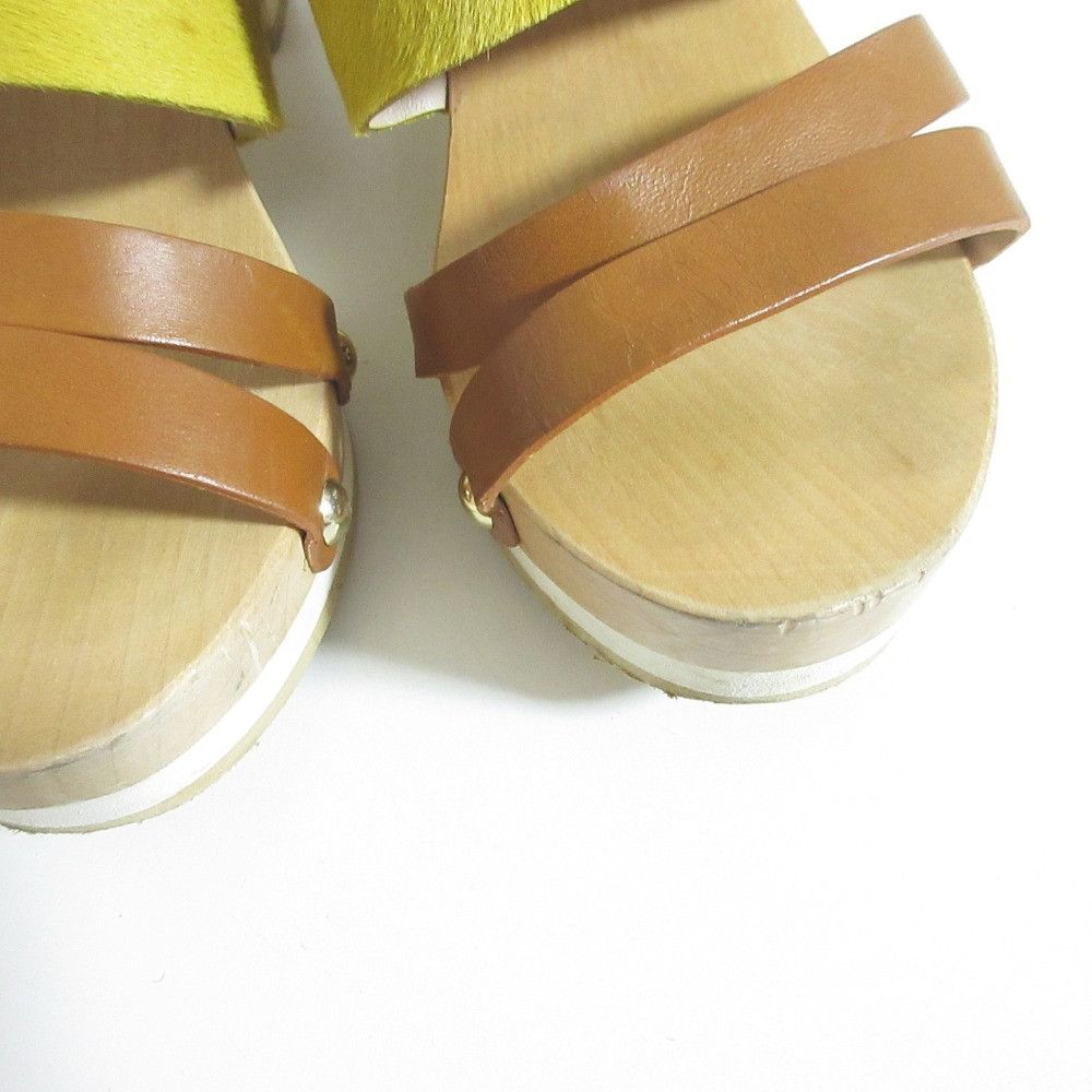 Furla Furla Furla Haircalf Leather Wood Heel Sandals Leather Shoes DUTY FREE for USA Size ONE SIZE - 12 Thumbnail