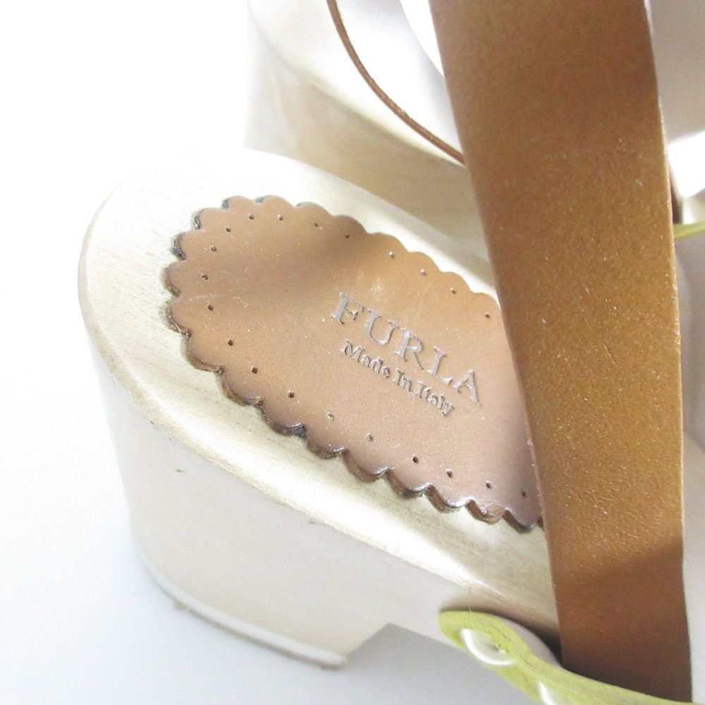 Furla Furla Furla Haircalf Leather Wood Heel Sandals Leather Shoes DUTY FREE for USA Size ONE SIZE - 6 Thumbnail
