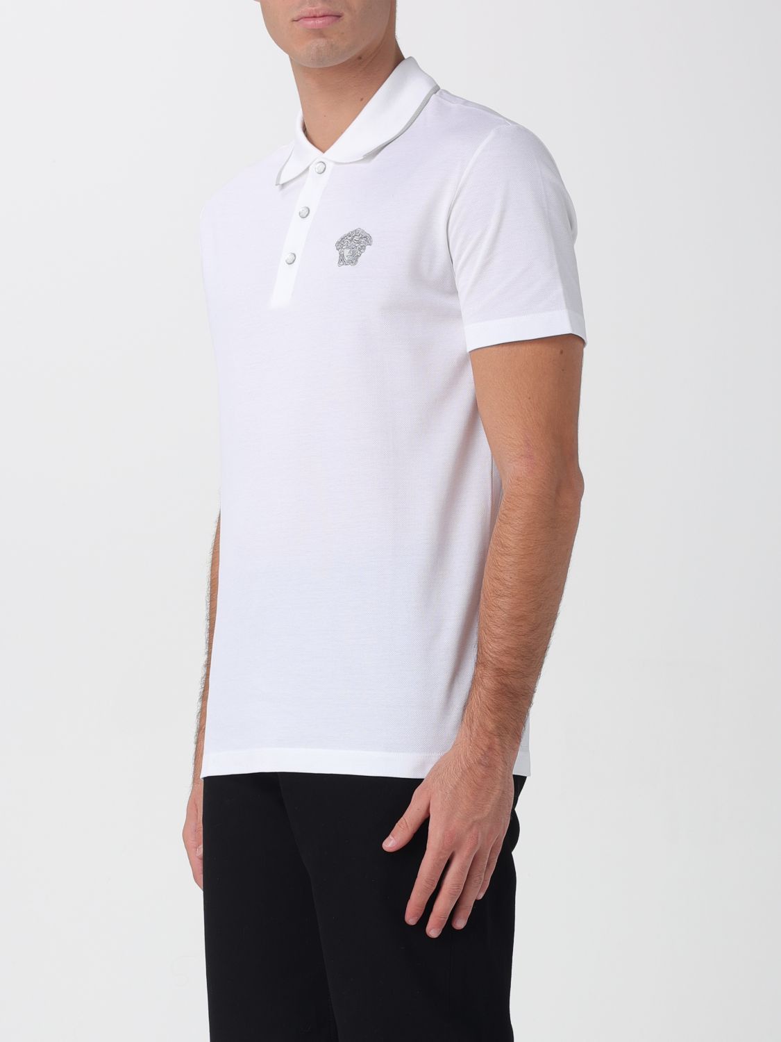 Versace Versace Polo Shirt Men White Size US XL / EU 56 / 4 - 4 Thumbnail