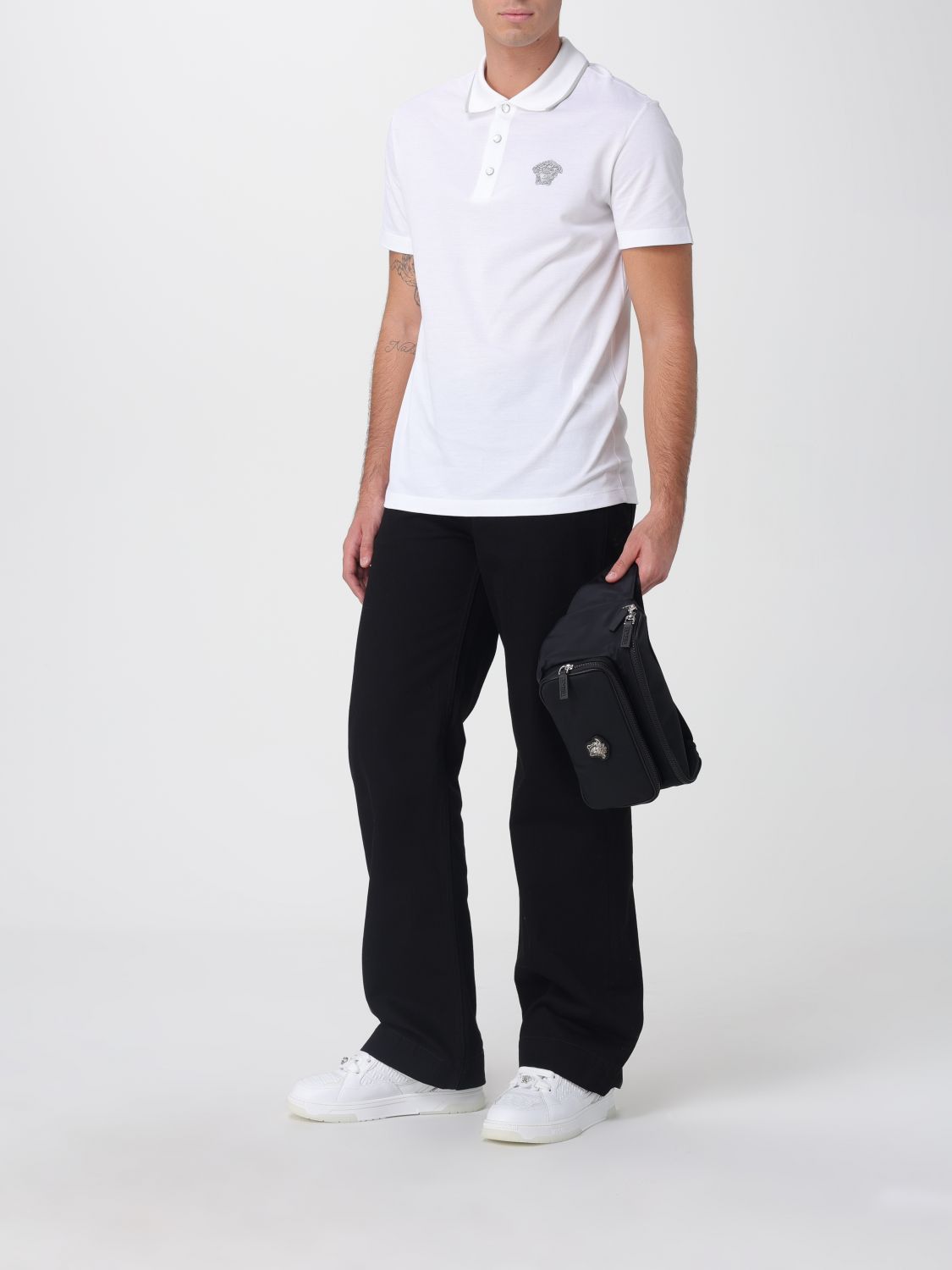 Versace Versace Polo Shirt Men White Size US XL / EU 56 / 4 - 2 Thumbnail