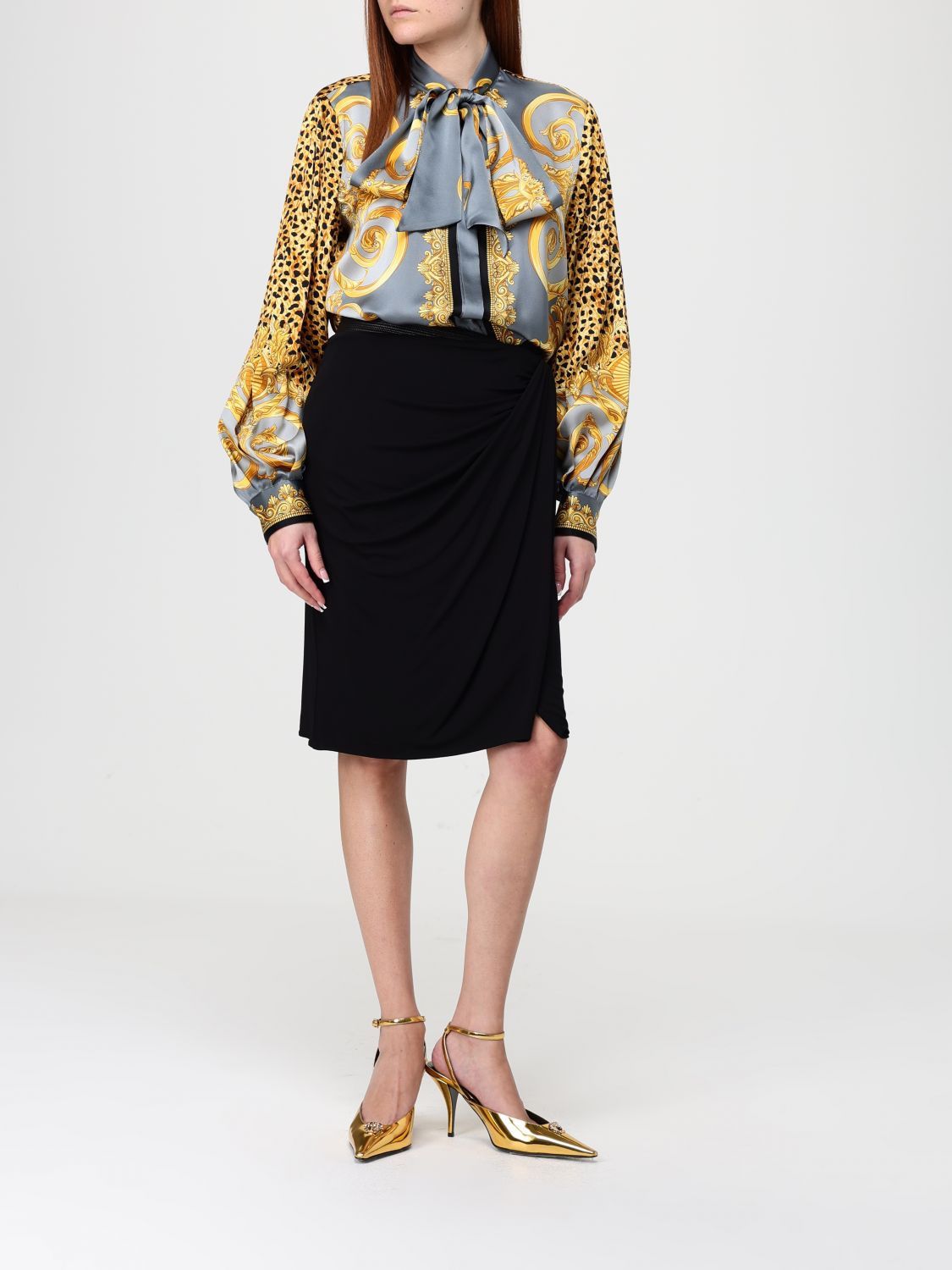 Versace Versace Shirt Woman Grey Size S / US 4 / IT 40 - 2 Thumbnail