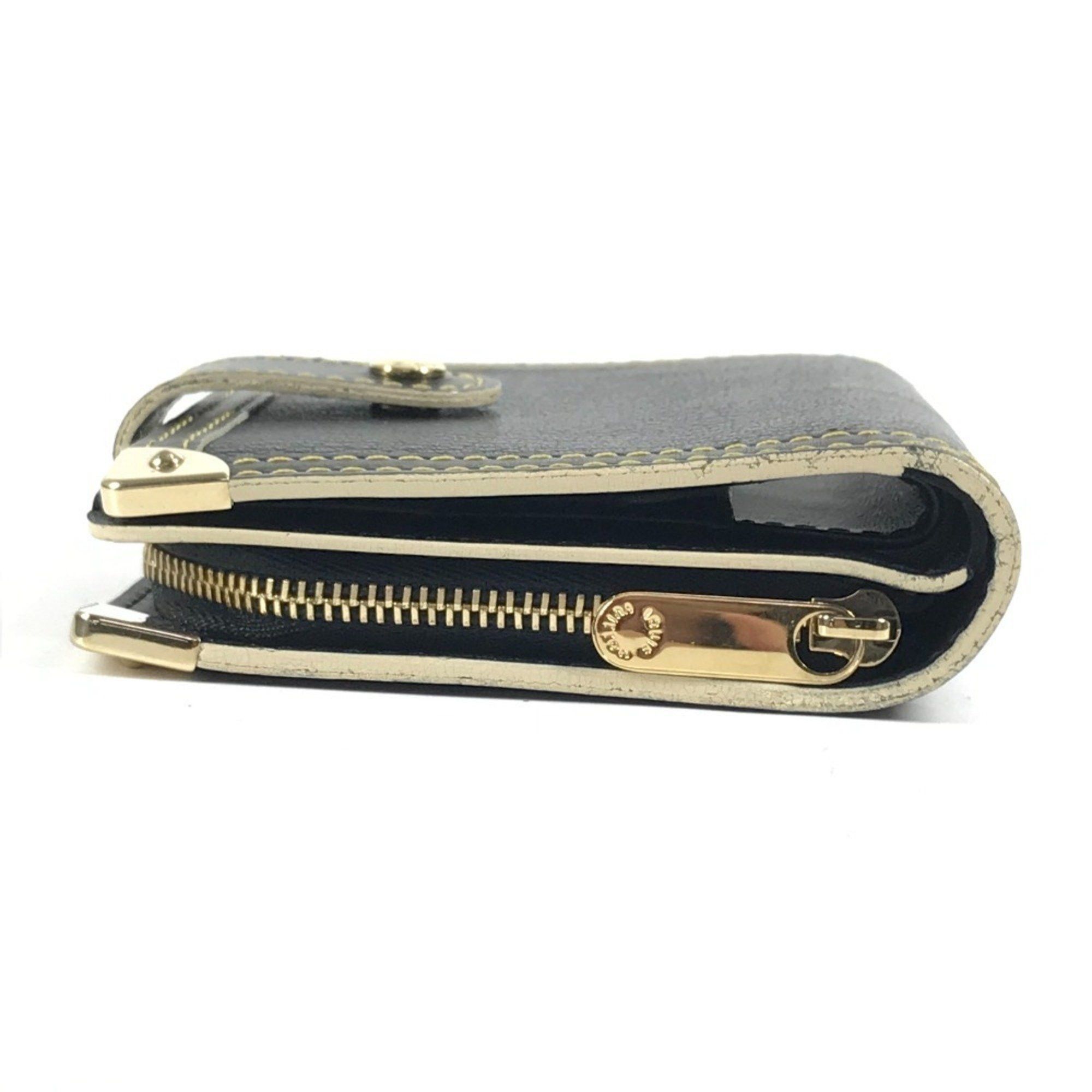 Louis Vuitton LOUIS VUITTON M91828 Suhali Compact Zip Bifold Wallet in Leather, Noir and Black, for Men Women Size ONE SIZE - 2 Thumbnail