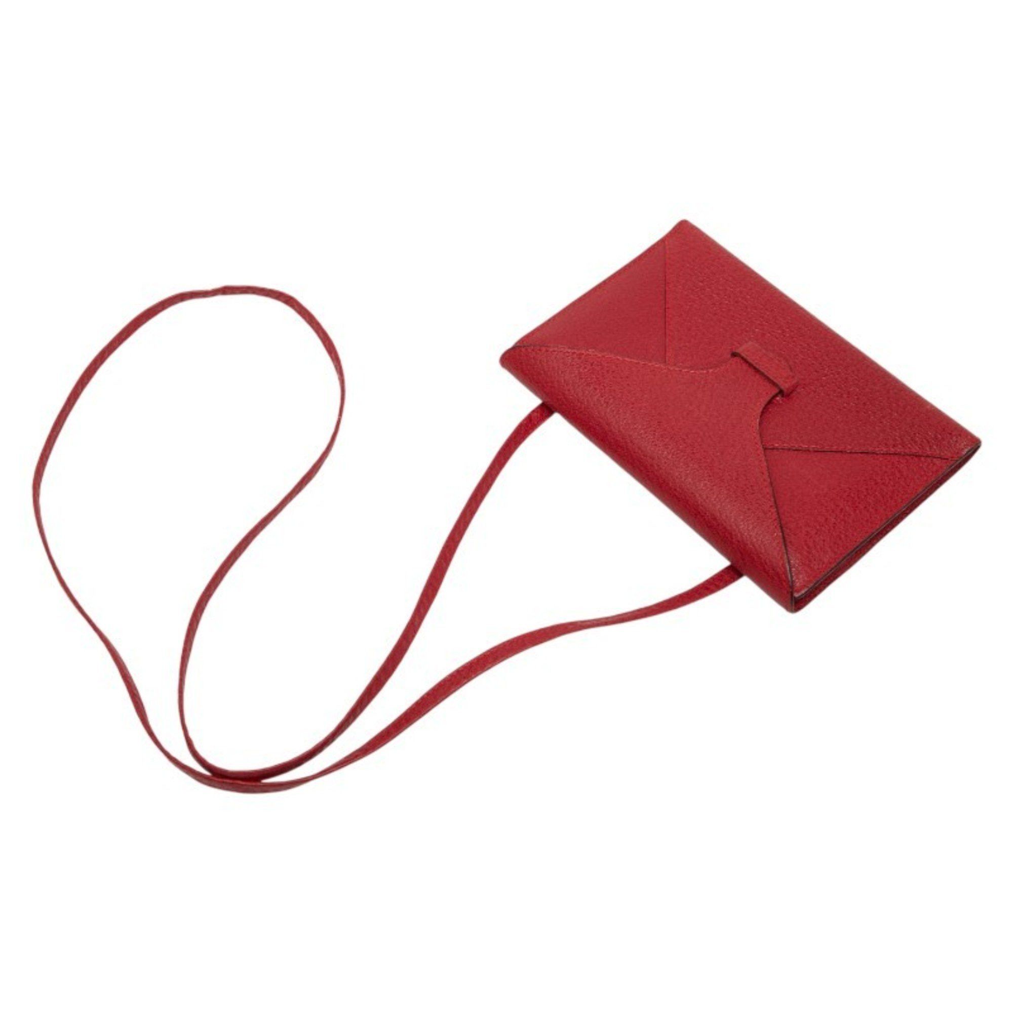 Gucci Gucci Crossbody Shoulder Wallet 030 281 0688 Red Leather Women's GUCCI Size ONE SIZE - 8 Thumbnail