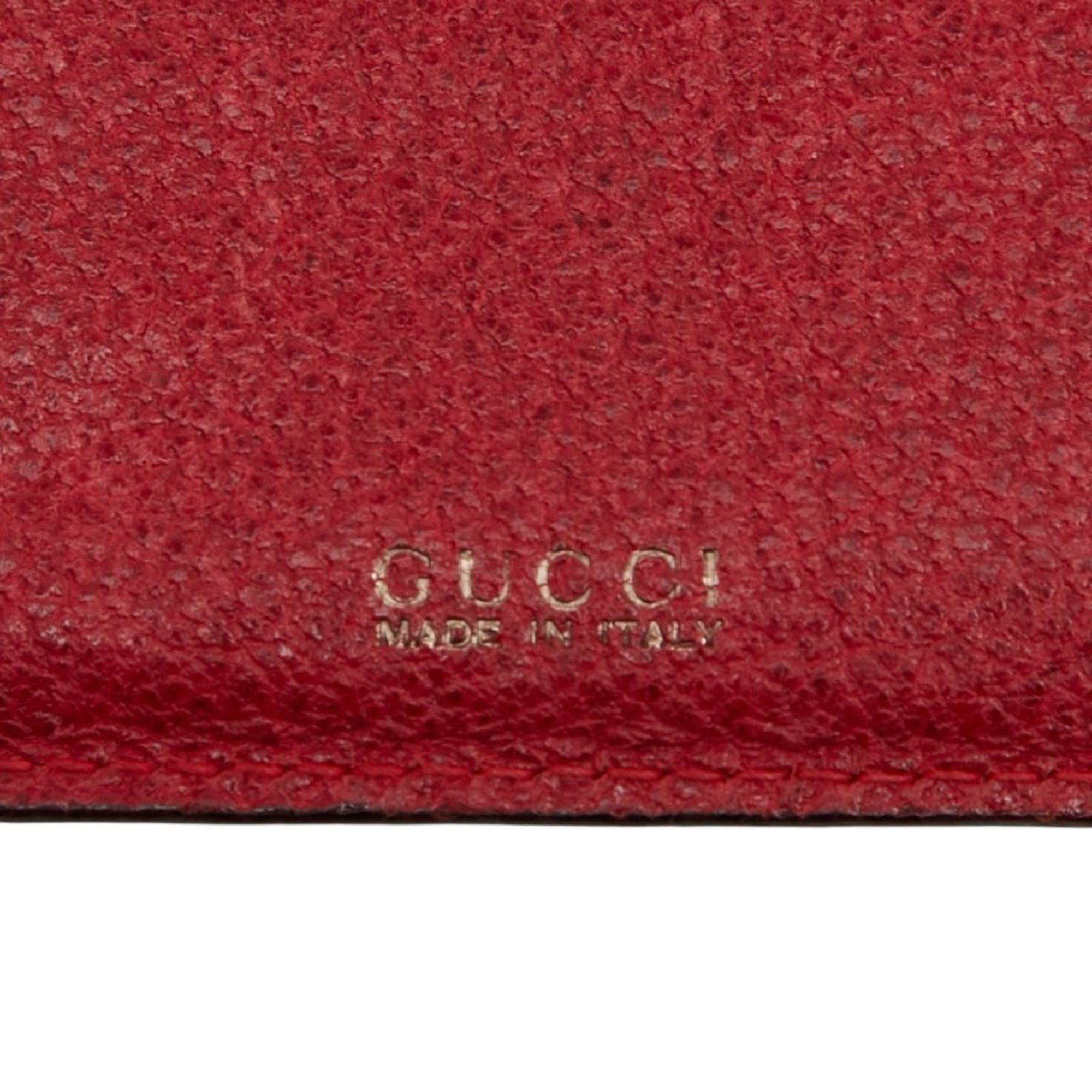 Gucci Gucci Crossbody Shoulder Wallet 030 281 0688 Red Leather Women's GUCCI Size ONE SIZE - 10 Thumbnail