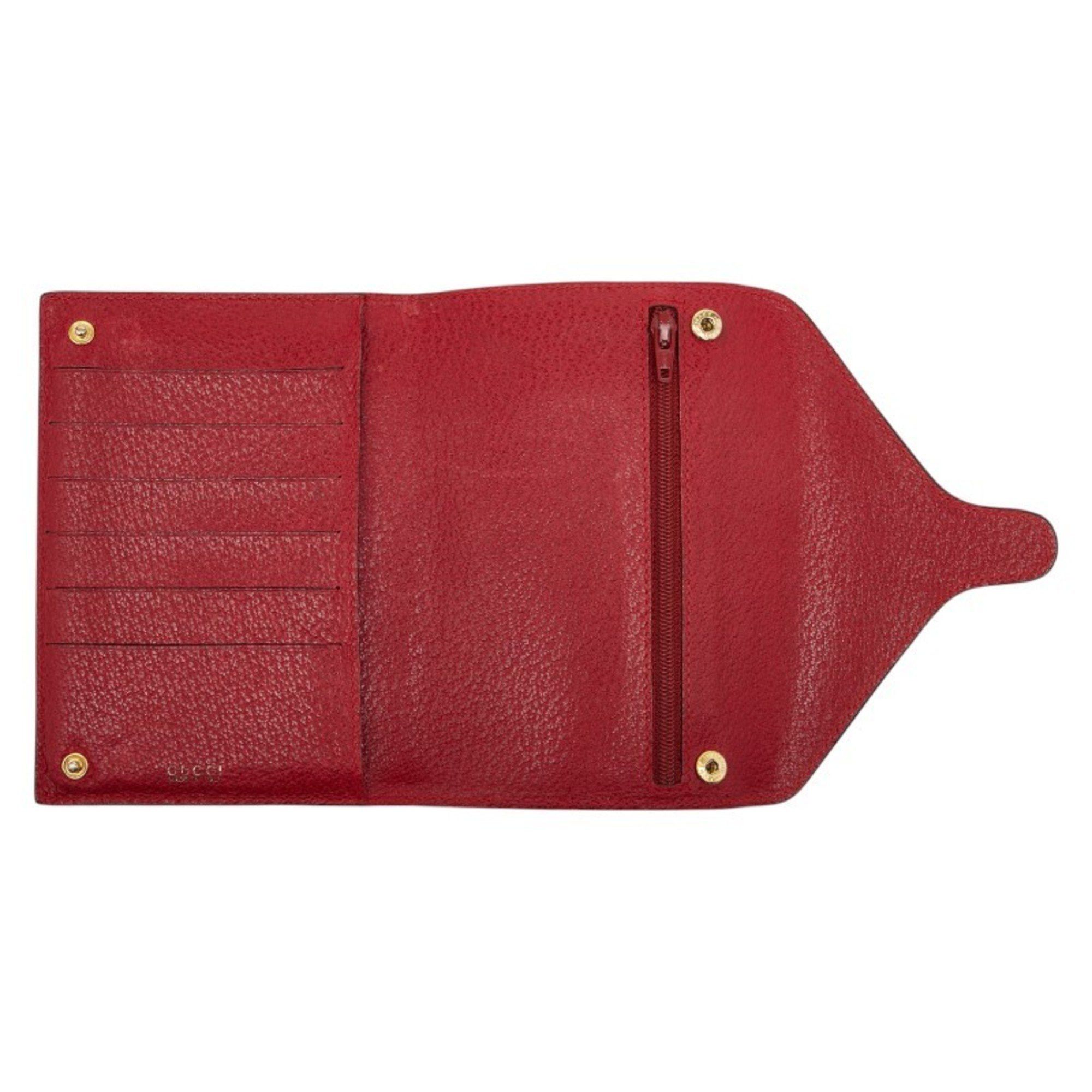 Gucci Gucci Crossbody Shoulder Wallet 030 281 0688 Red Leather Women's GUCCI Size ONE SIZE - 9 Thumbnail