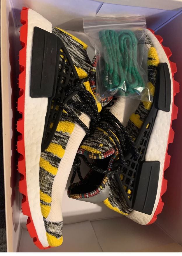 Adidas Pharrell Pharrell Solar Pack Adidas NMD Hu in Red Gum Yellow and Black Build Human Made x adidas x Pharrell Williams Grailed
