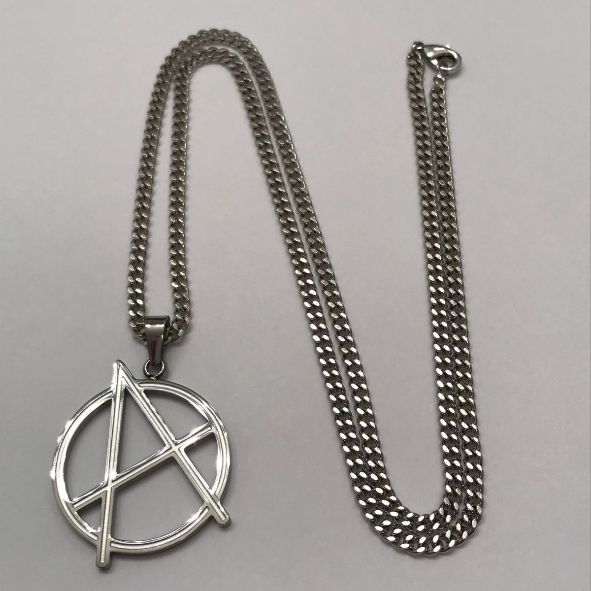 Custom Lil Peep Anarchy Tattoo pendant with chain Size ONE SIZE - 3 Thumbnail