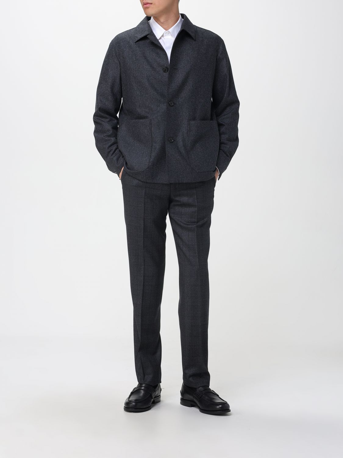 Ermenegildo Zegna Zegna Jacket Men Charcoal Size US L / EU 52-54 / 3 - 2 Thumbnail