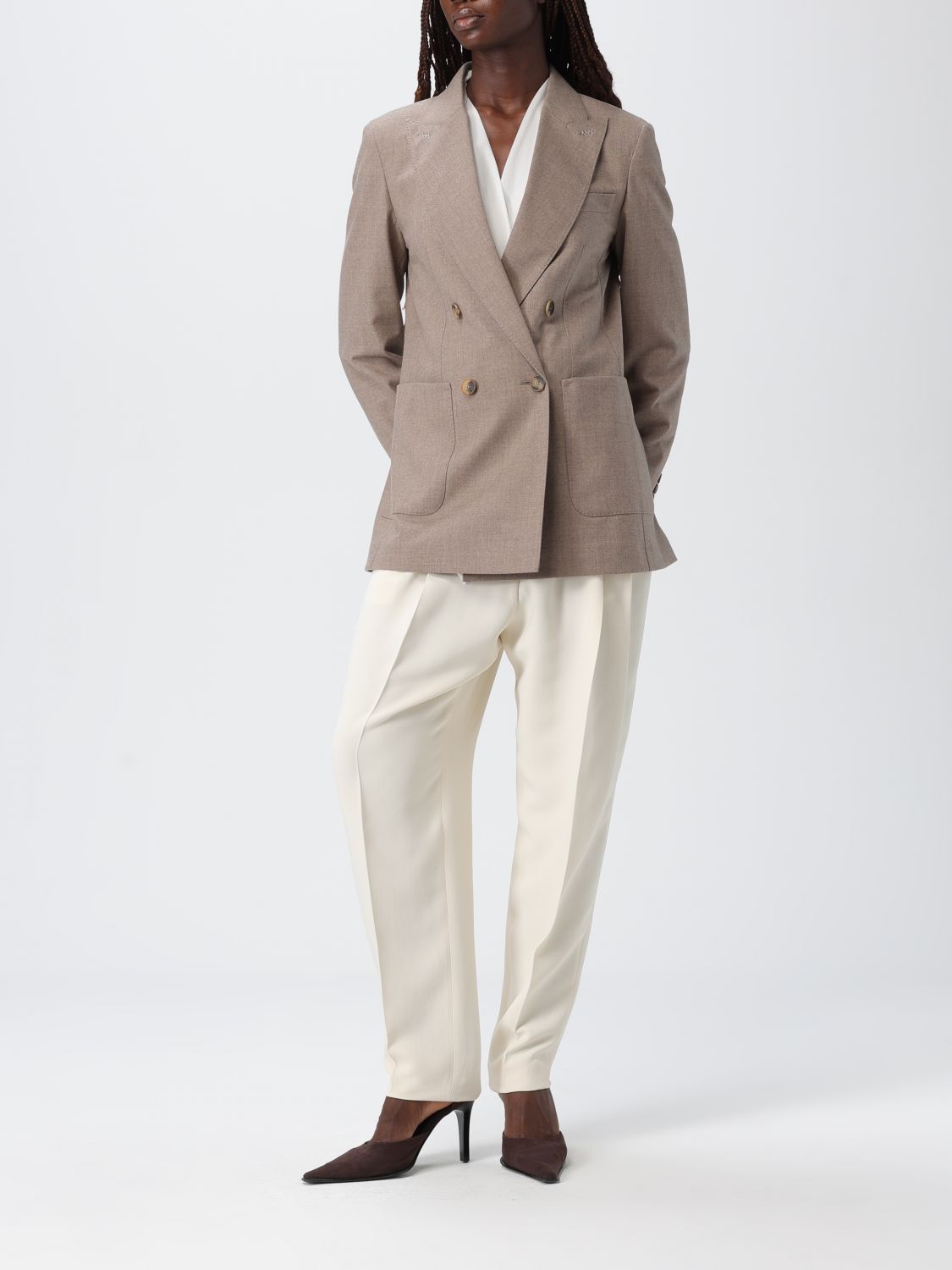 Max Mara Max Mara Jacket Woman Beige Size M / US 6-8 / IT 42-44 - 2 Thumbnail