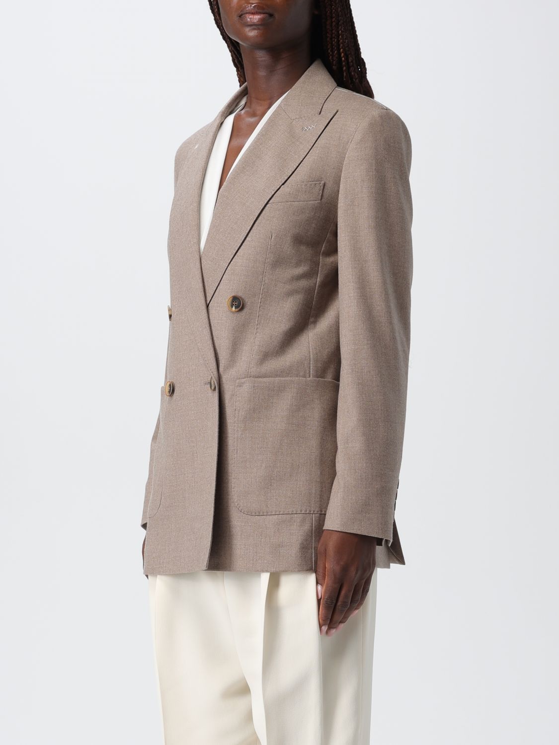 Max Mara Max Mara Jacket Woman Beige Size M / US 6-8 / IT 42-44 - 4 Thumbnail