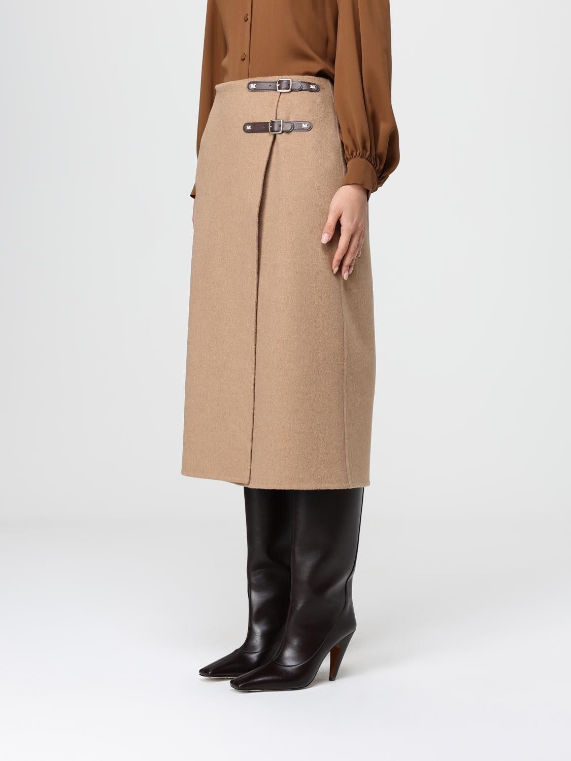 Max Mara Max Mara Skirt Woman Camel Size 30" / US 8 / IT 44 - 4 Thumbnail