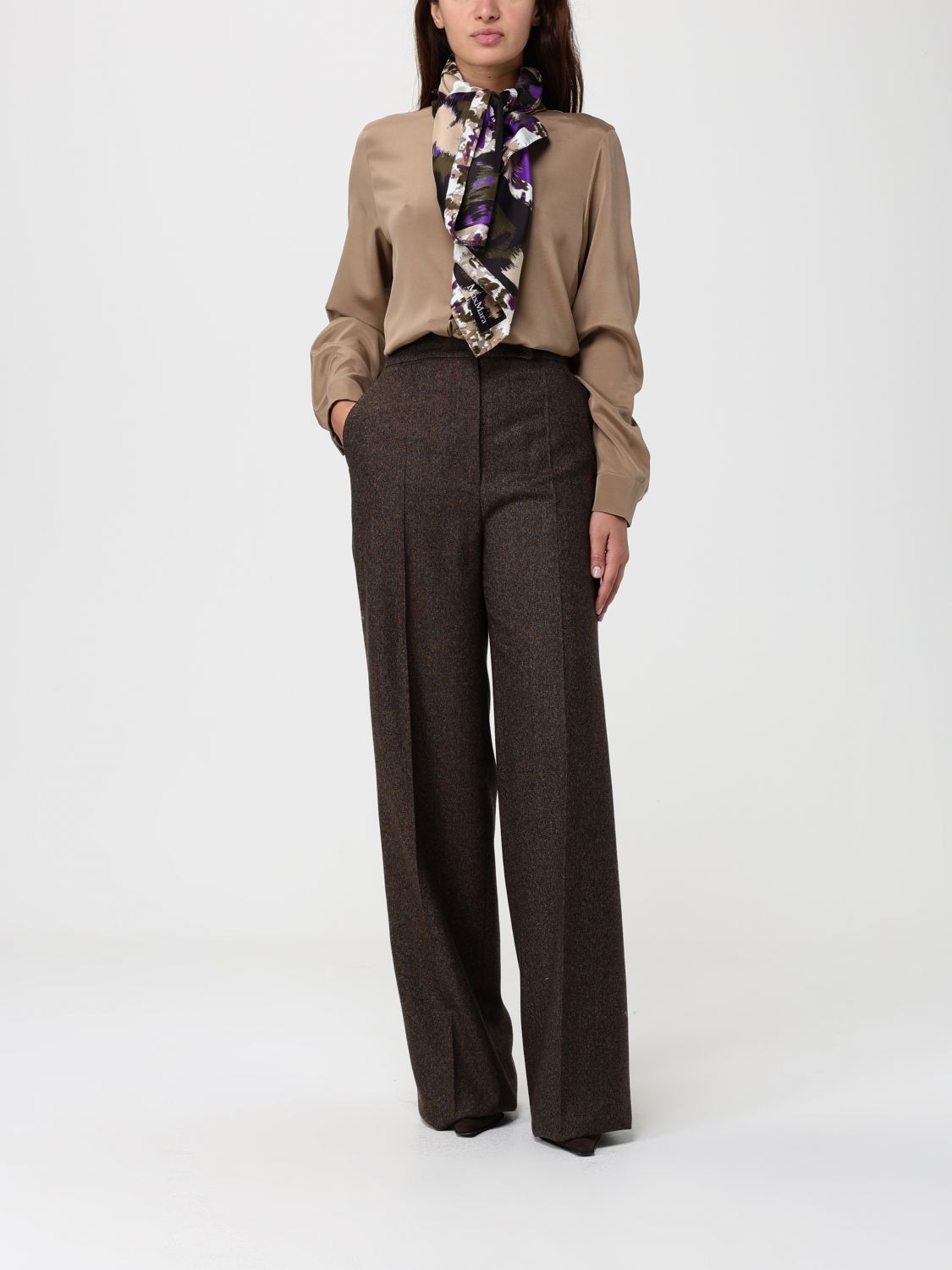 Max Mara Max Mara Shirt Woman Brown Size XS / US 0-2 / IT 36-38 - 2 Thumbnail