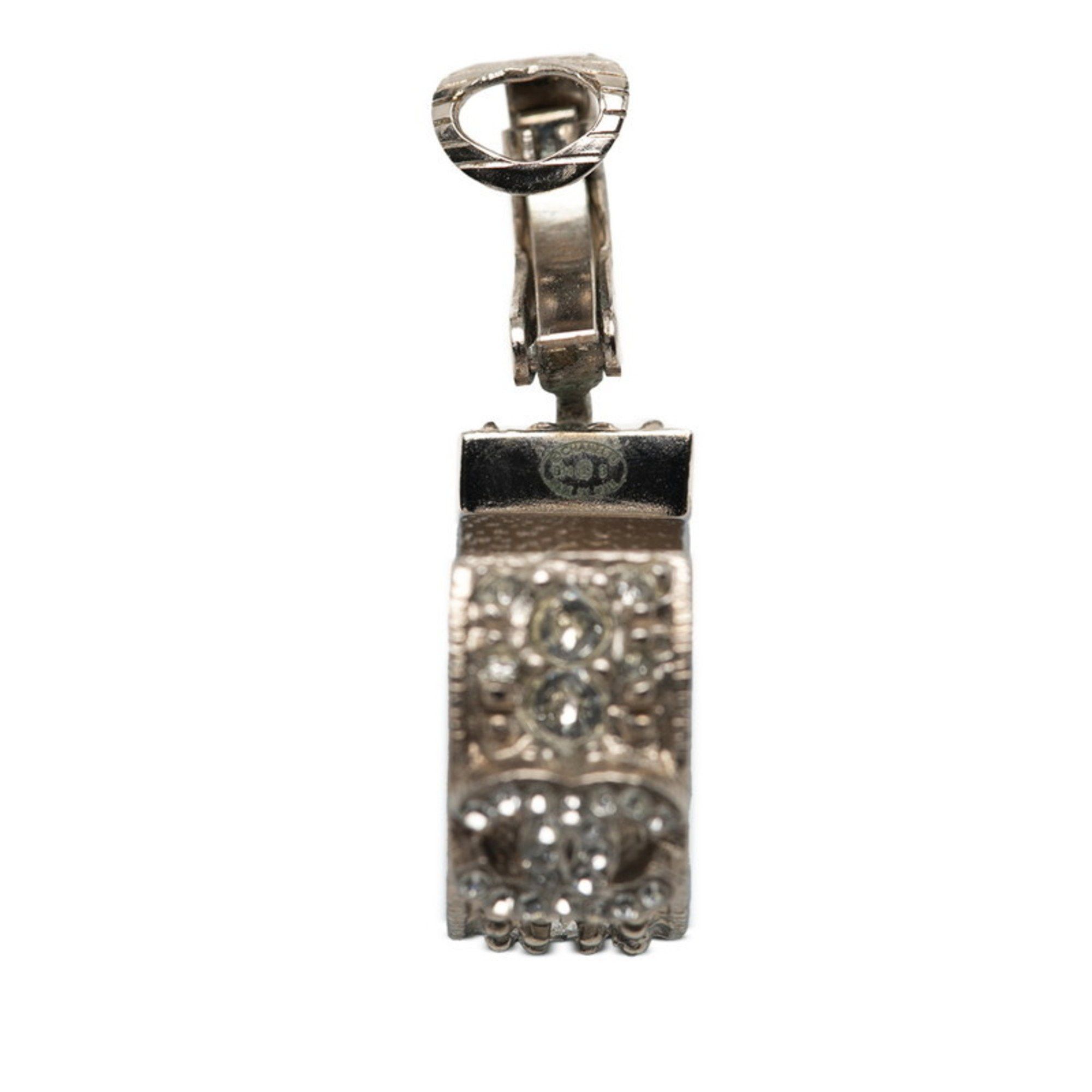 Chanel CHANEL Coco Mark Rhinestone Earrings, Gold Plated, Women's Size ONE SIZE - 3 Thumbnail