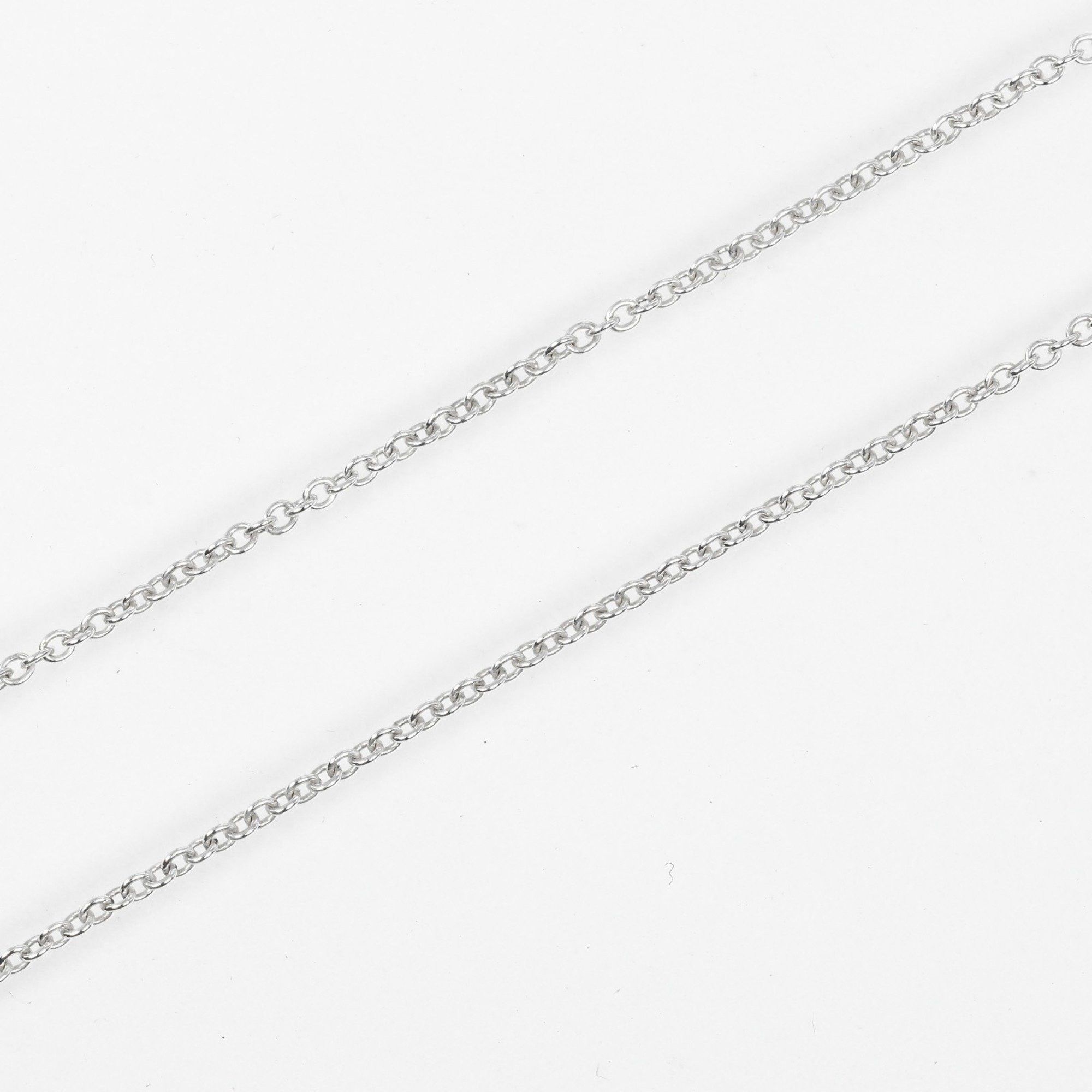 Tiffany & Co. Tiffany & Co. Open Heart Necklace in 925 Sterling Silver with Pink Sapphire, Approximately 3.5g Size ONE SIZE - 4 Thumbnail