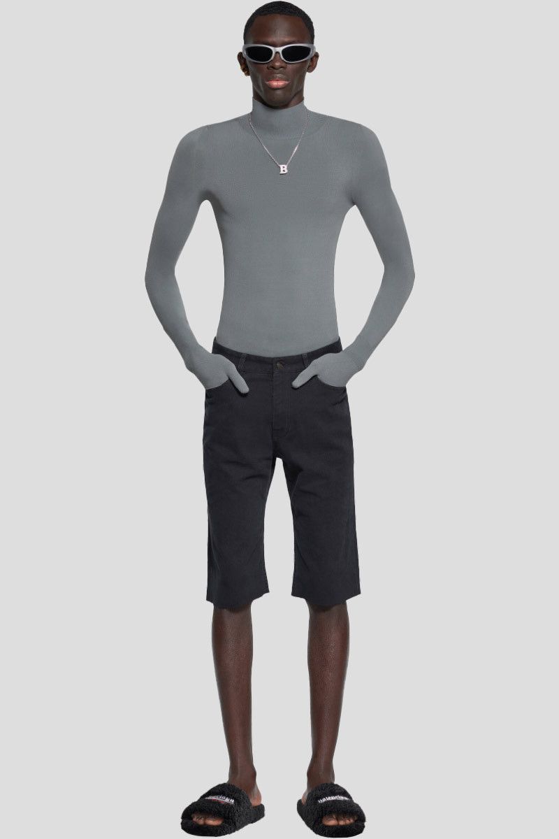 Balenciaga Slim Fit Denim Shorts in black Size US 36 / EU 52 - 4 Thumbnail