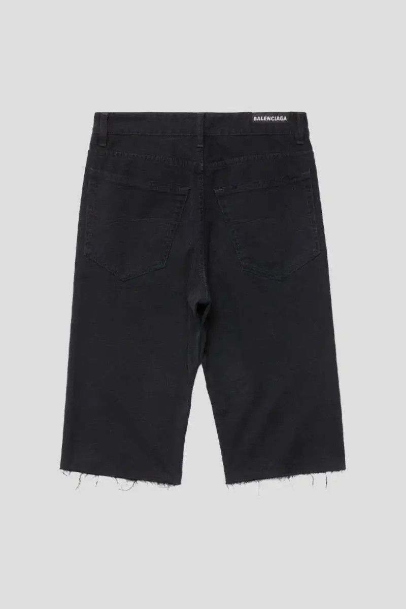 Balenciaga Slim Fit Denim Shorts in black Size US 36 / EU 52 - 3 Thumbnail