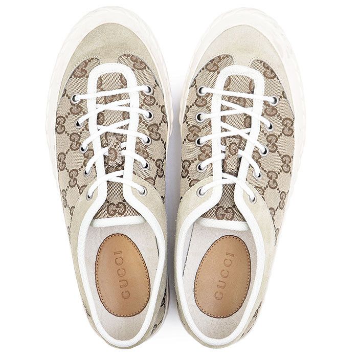 Gucci Gucci Gucci GG Monogram Canvas Suede Sneakers Canvas Shoes 738992 DUTY FREE for USA Size ONE SIZE - 8 Thumbnail