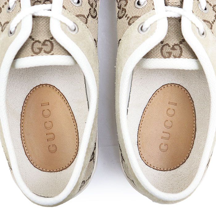 Gucci Gucci Gucci GG Monogram Canvas Suede Sneakers Canvas Shoes 738992 DUTY FREE for USA Size ONE SIZE - 14 Thumbnail