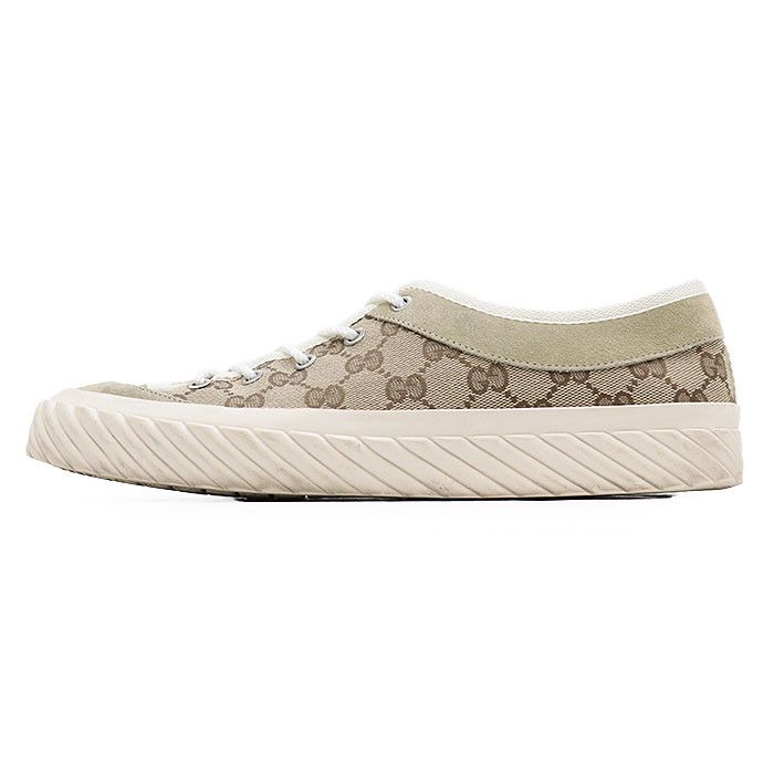 Gucci Gucci Gucci GG Monogram Canvas Suede Sneakers Canvas Shoes 738992 DUTY FREE for USA Size ONE SIZE - 4 Thumbnail