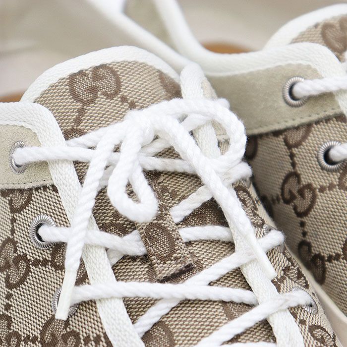 Gucci Gucci Gucci GG Monogram Canvas Suede Sneakers Canvas Shoes 738992 DUTY FREE for USA Size ONE SIZE - 15 Thumbnail