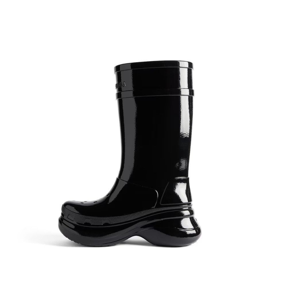 Balenciaga Crocs™ Boots in Glossy Black Size US 8 / IT 38 - 4 Thumbnail