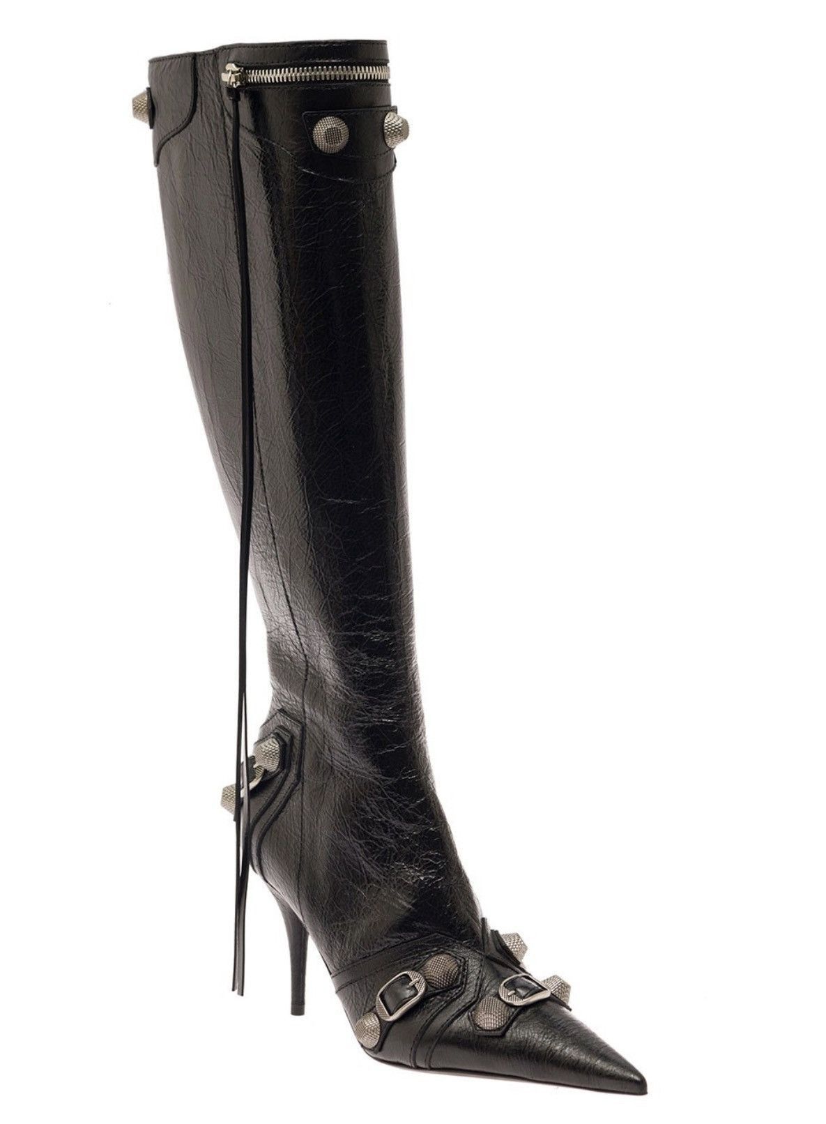 Balenciaga 🔥$2.9K VALUE🔥Cagole Leather Tall Boots Size US 10.5 / IT 40.5 - 2 Thumbnail