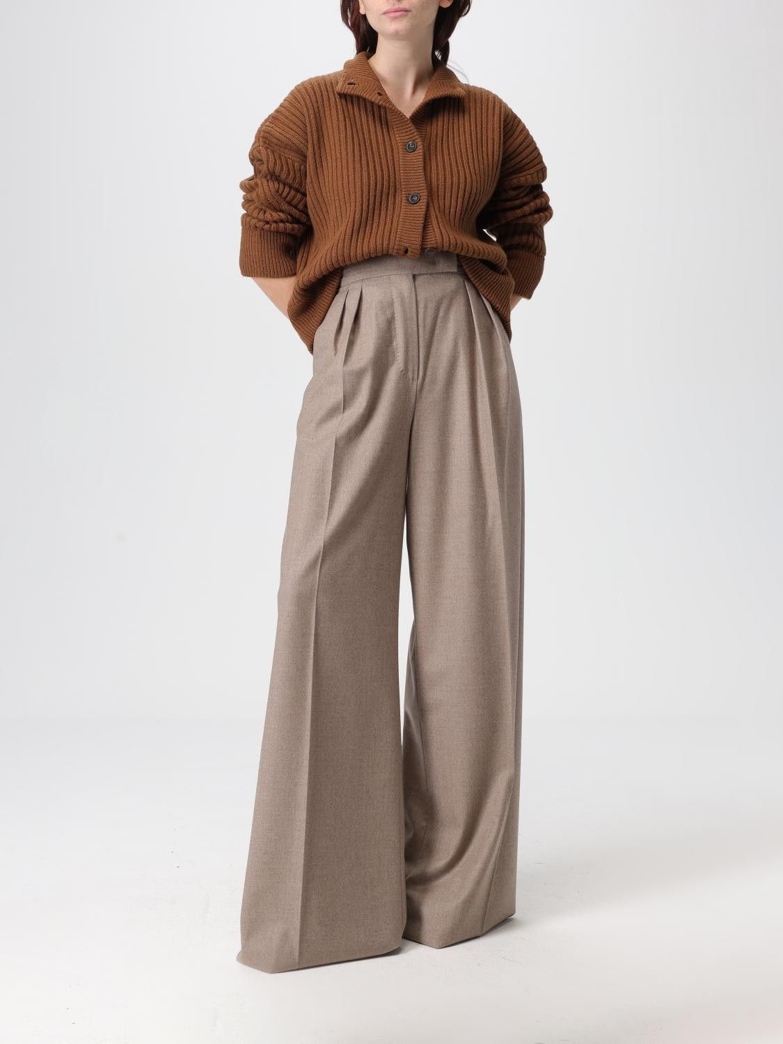 Max Mara Max Mara Sweater Woman Brown Size L / US 10 / IT 46 - 2 Thumbnail