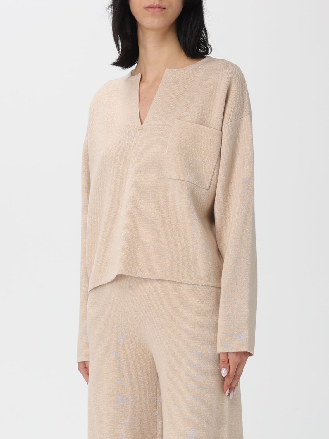 Max Mara Max Mara Sweater Woman Sand Size S / US 4 / IT 40 - 4 Thumbnail