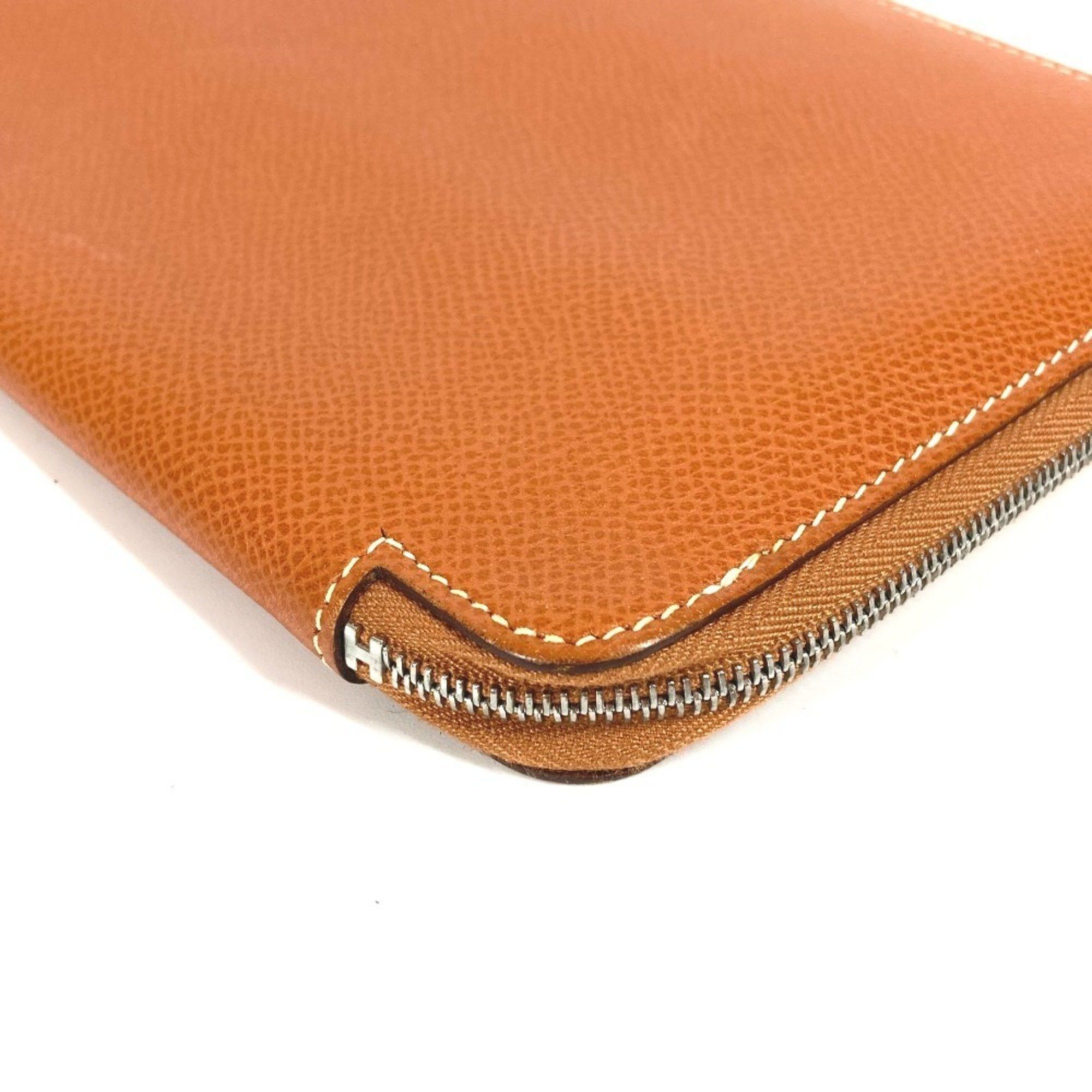 Hermes HERMES Azap Combined Long Wallet with Round Zipper Travel Case, Epson, Gold, for Men and Women Size ONE SIZE - 6 Thumbnail