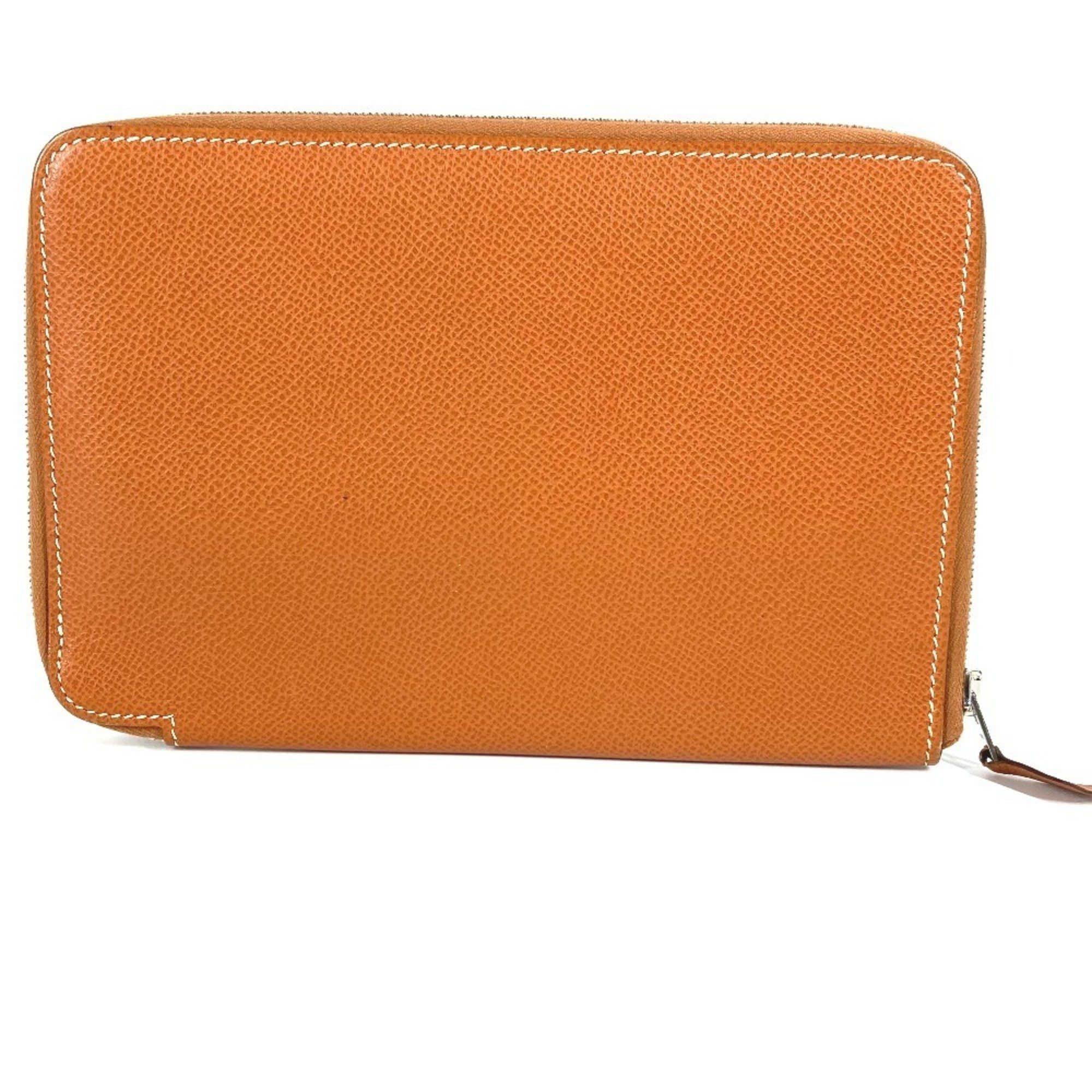 Hermes HERMES Azap Combined Long Wallet with Round Zipper Travel Case, Epson, Gold, for Men and Women Size ONE SIZE - 2 Thumbnail