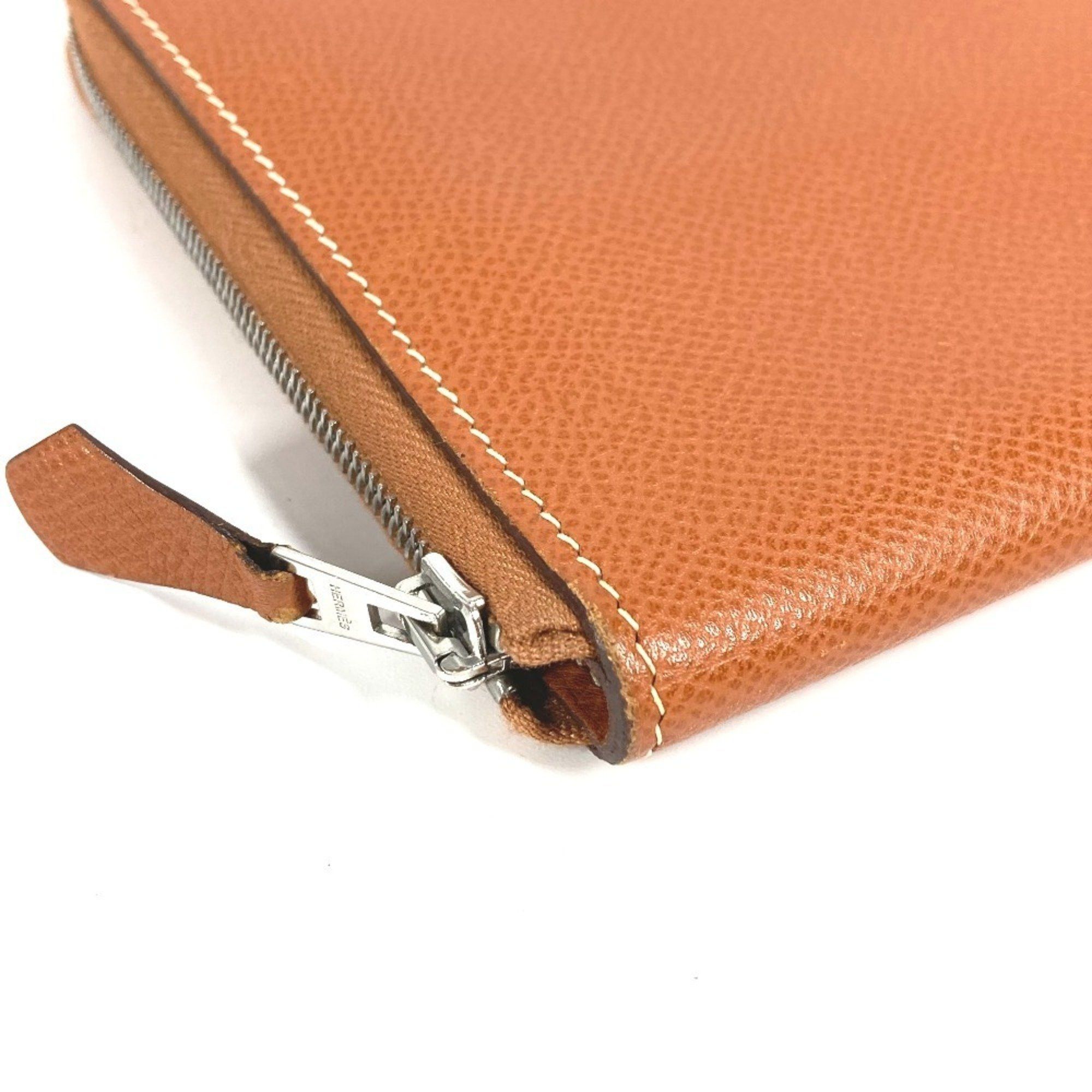 Hermes HERMES Azap Combined Long Wallet with Round Zipper Travel Case, Epson, Gold, for Men and Women Size ONE SIZE - 7 Thumbnail