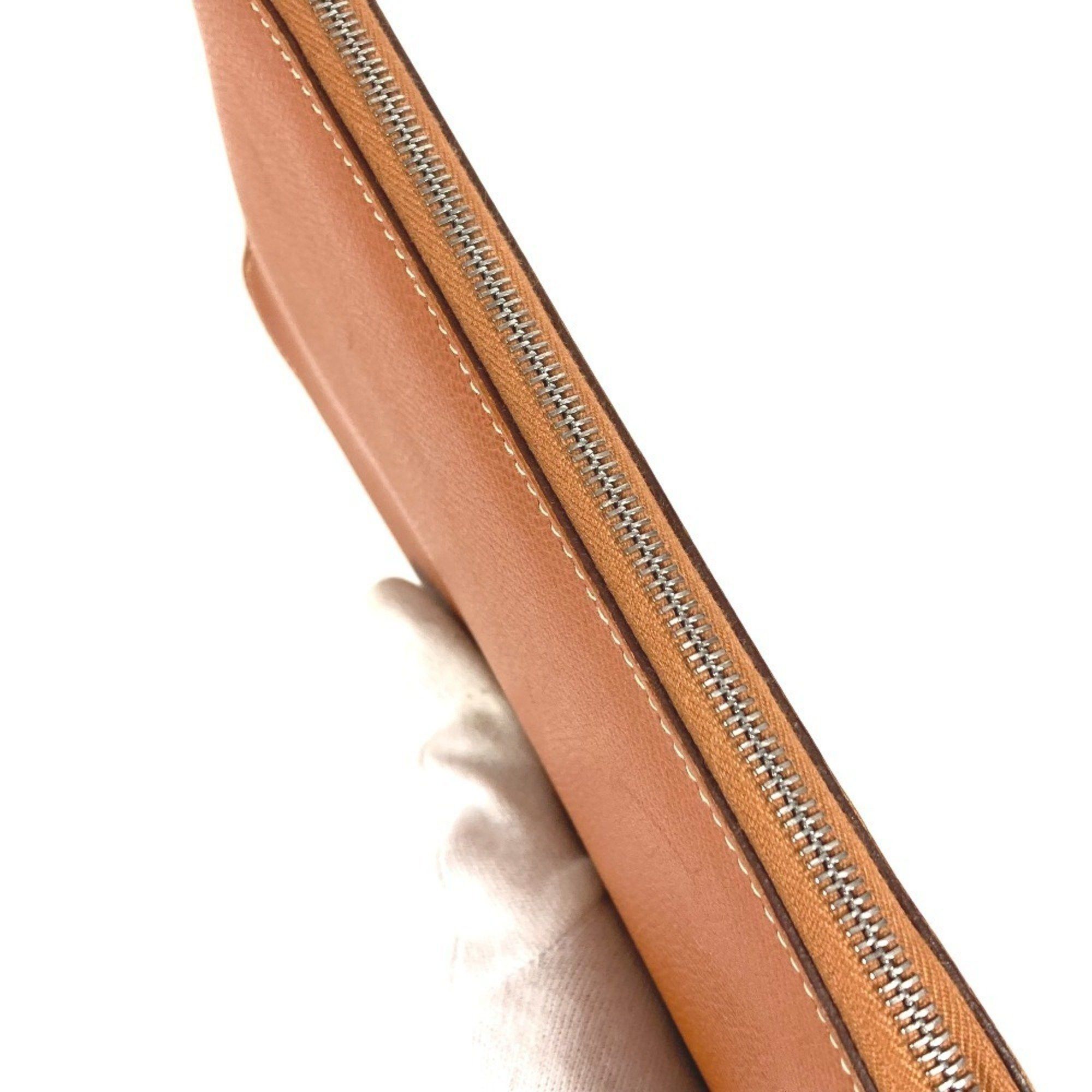 Hermes HERMES Azap Combined Long Wallet with Round Zipper Travel Case, Epson, Gold, for Men and Women Size ONE SIZE - 9 Thumbnail