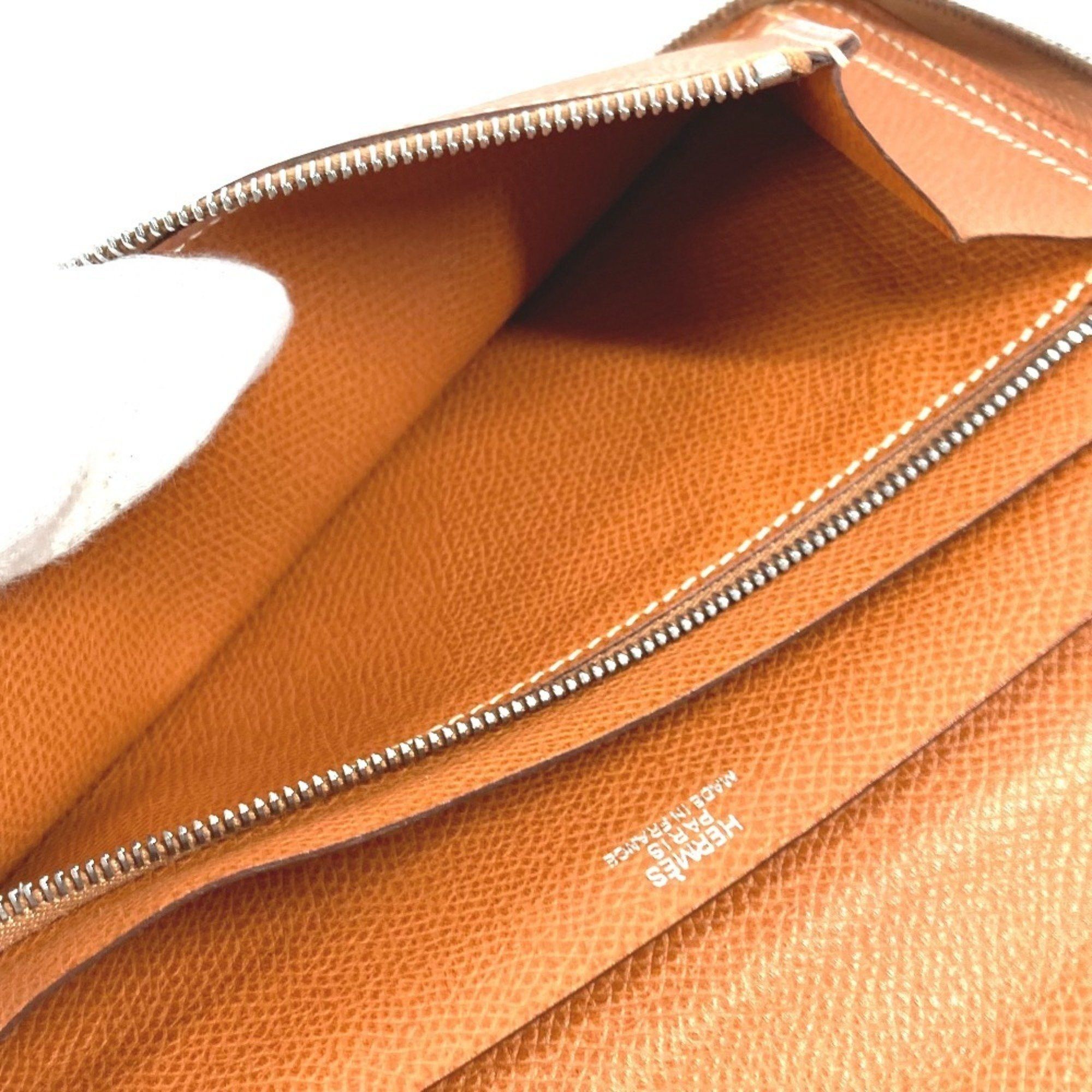 Hermes HERMES Azap Combined Long Wallet with Round Zipper Travel Case, Epson, Gold, for Men and Women Size ONE SIZE - 12 Thumbnail