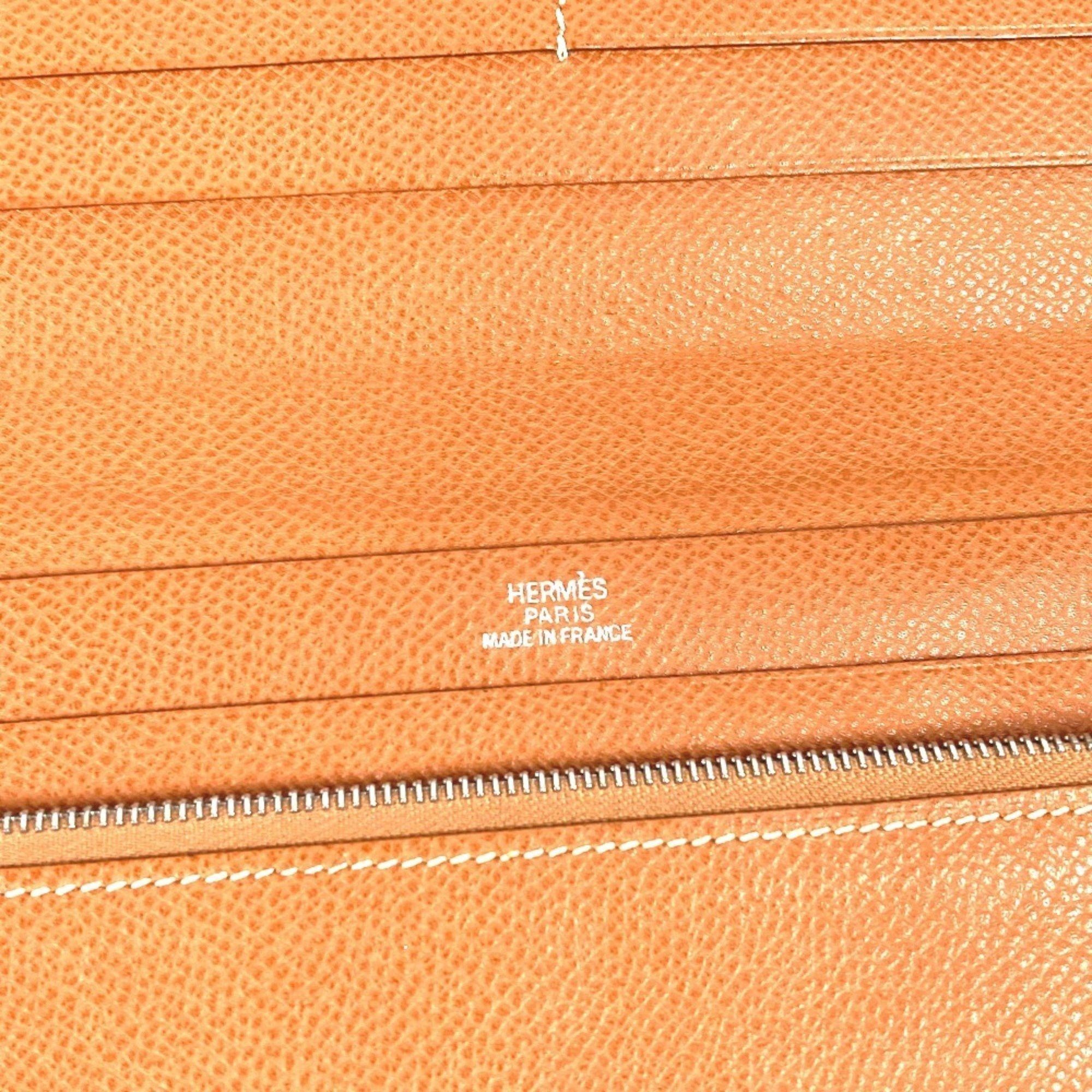 Hermes HERMES Azap Combined Long Wallet with Round Zipper Travel Case, Epson, Gold, for Men and Women Size ONE SIZE - 11 Thumbnail