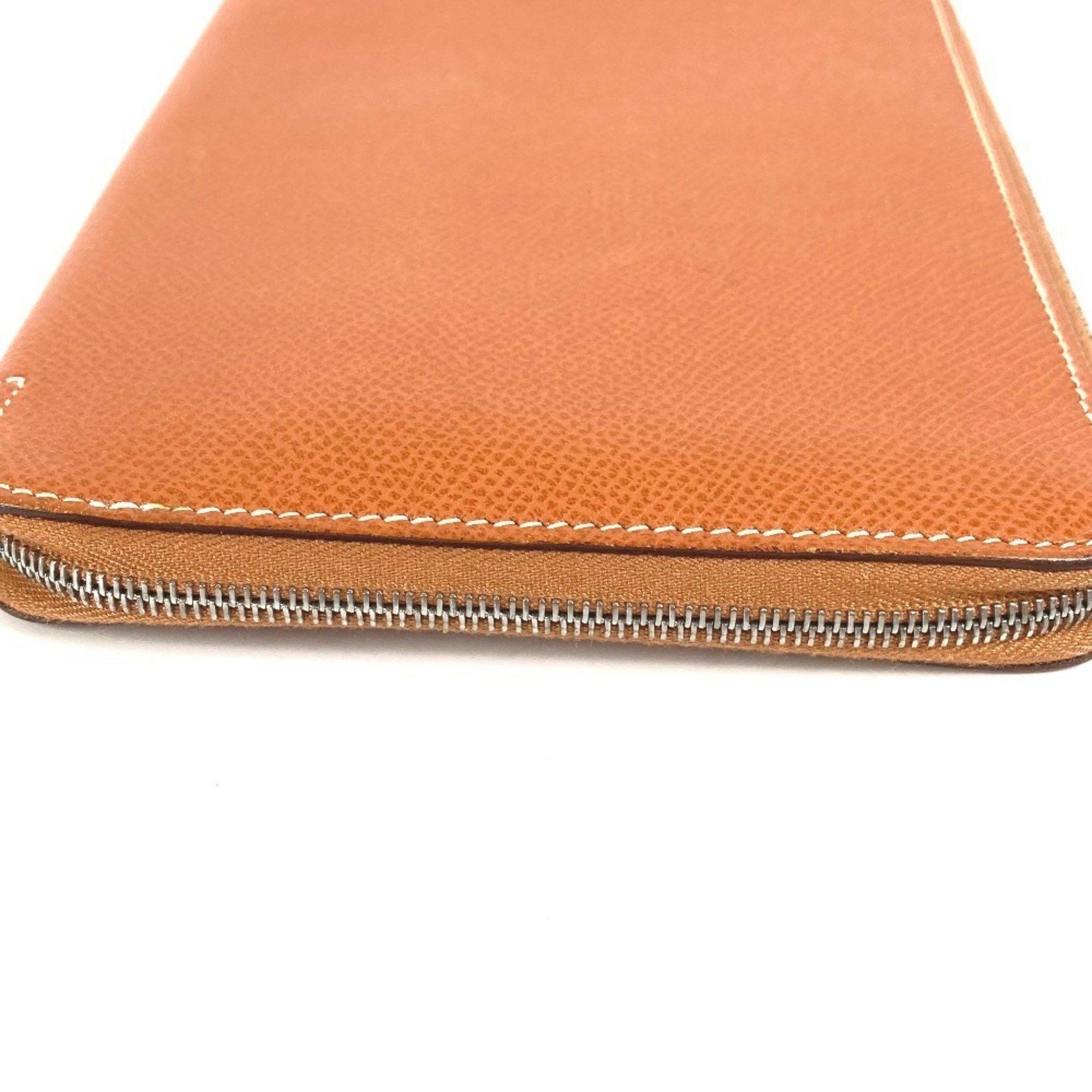 Hermes HERMES Azap Combined Long Wallet with Round Zipper Travel Case, Epson, Gold, for Men and Women Size ONE SIZE - 5 Thumbnail