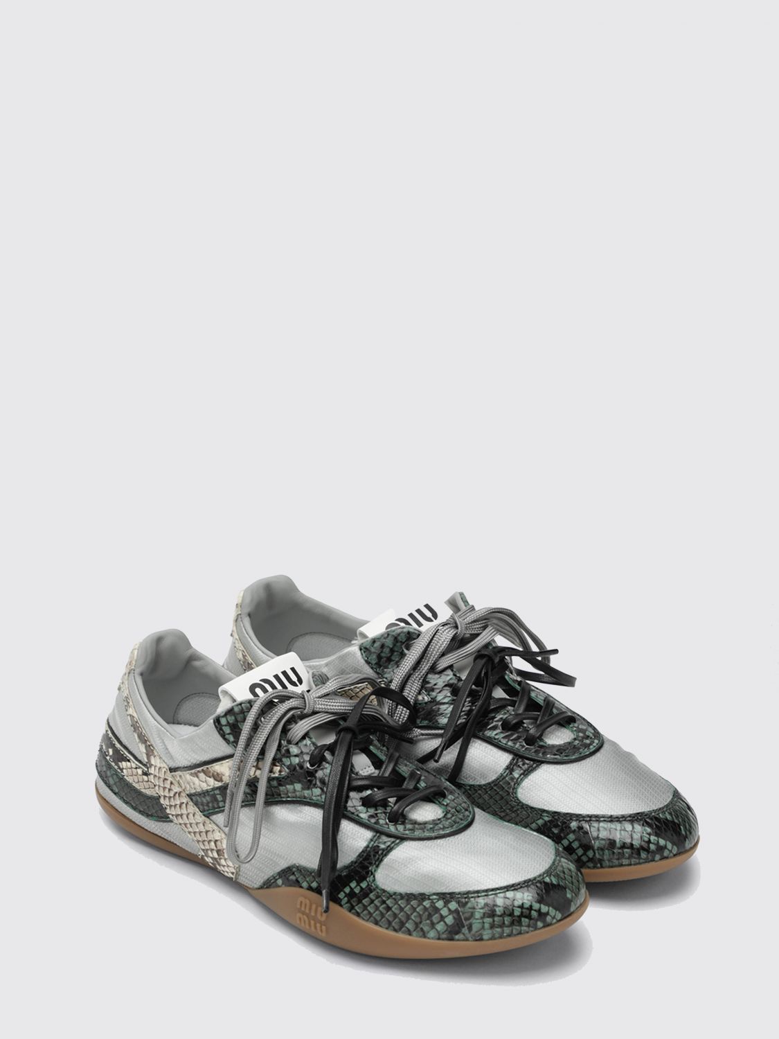 Miu Miu Miu Miu Sneakers Woman Grey Size US 8 / IT 38 - 2 Thumbnail
