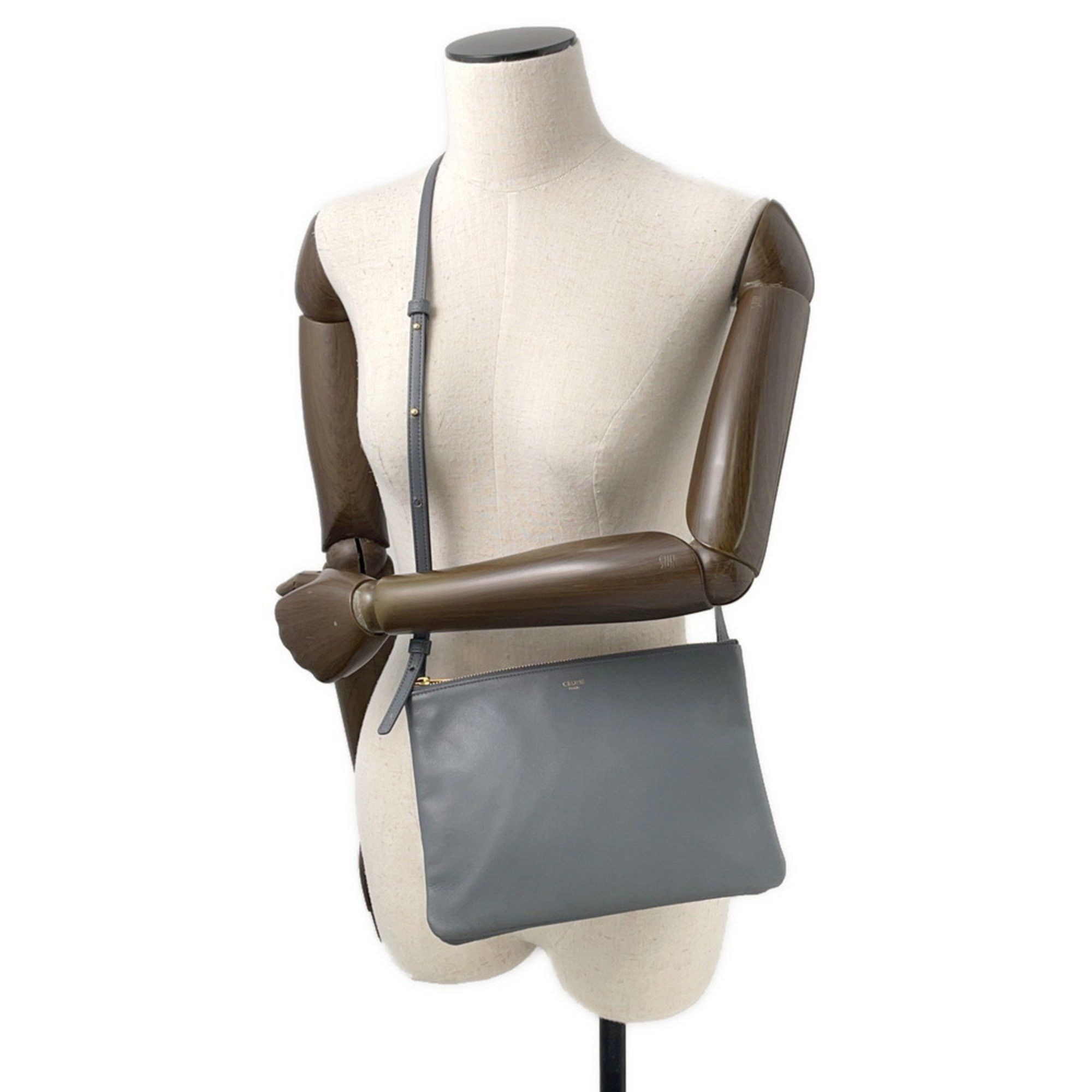 Celine Trio Large Leather Shoulder Bag 171453 CELINE