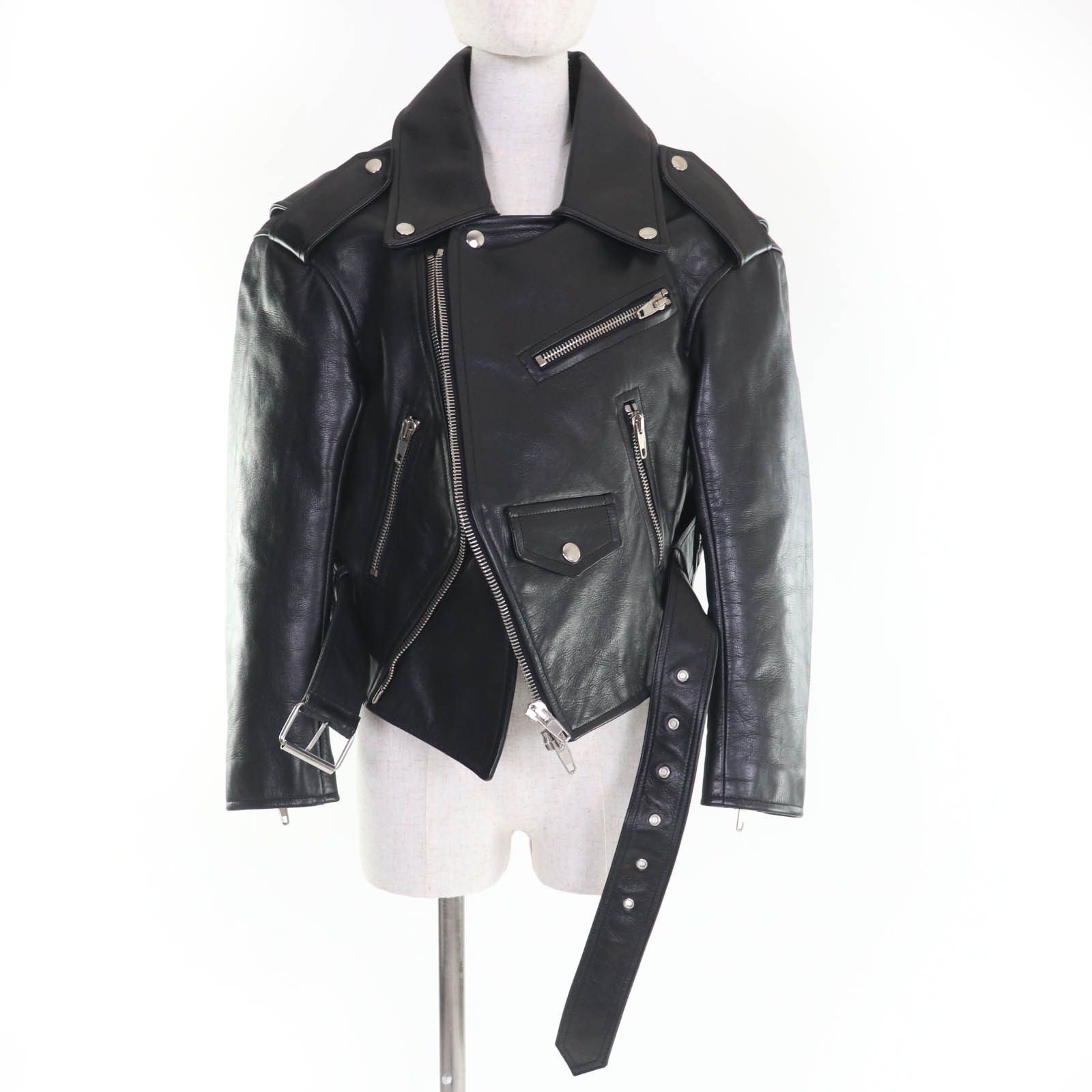 Balenciaga Balenciaga Balenciaga Leather Jacket Leather Outerwear DUTY FREE for USA Size ONE SIZE - 5 Thumbnail