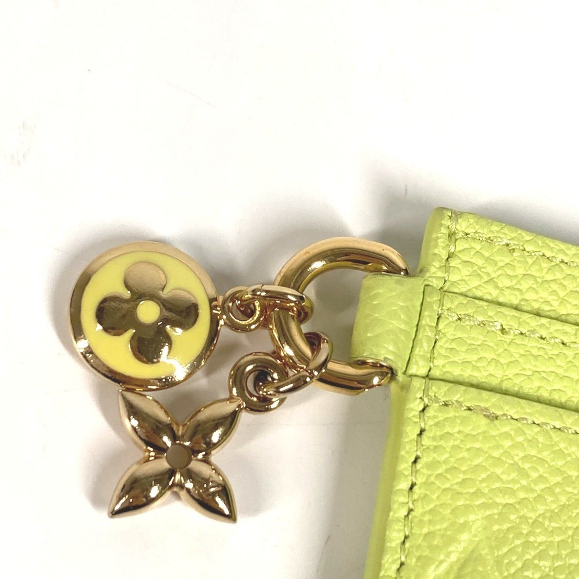 Louis Vuitton LOUIS VUITTON M13645 Monogram Empreinte Business Card Holder/Card Case with Porte Carte LV Charm, Leather, Men's/Women's, Zesty Lime/Green Size ONE SIZE - 3 Thumbnail