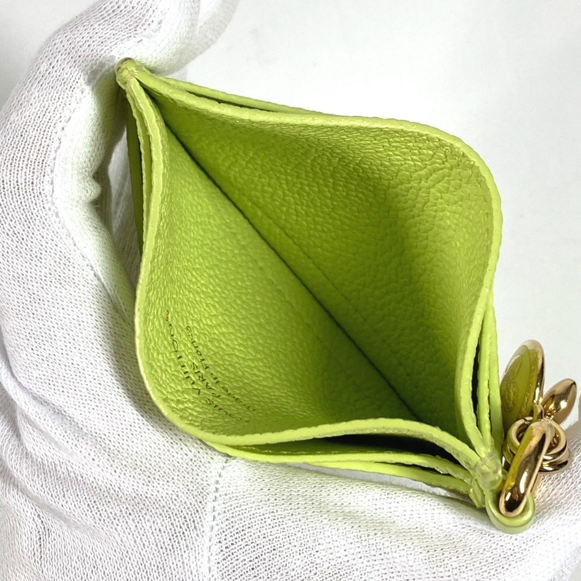 Louis Vuitton LOUIS VUITTON M13645 Monogram Empreinte Business Card Holder/Card Case with Porte Carte LV Charm, Leather, Men's/Women's, Zesty Lime/Green Size ONE SIZE - 6 Thumbnail