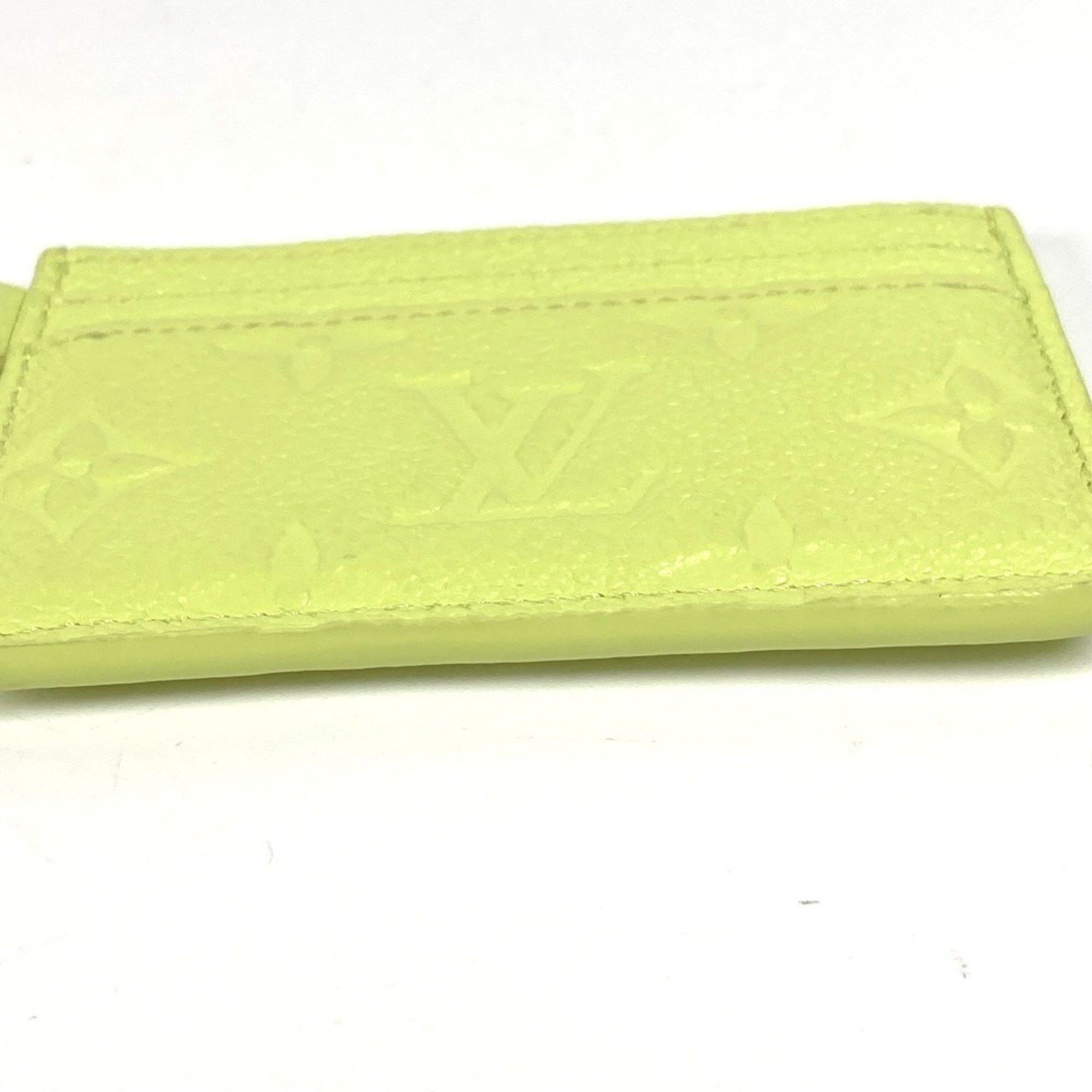 Louis Vuitton LOUIS VUITTON M13645 Monogram Empreinte Business Card Holder/Card Case with Porte Carte LV Charm, Leather, Men's/Women's, Zesty Lime/Green Size ONE SIZE - 4 Thumbnail