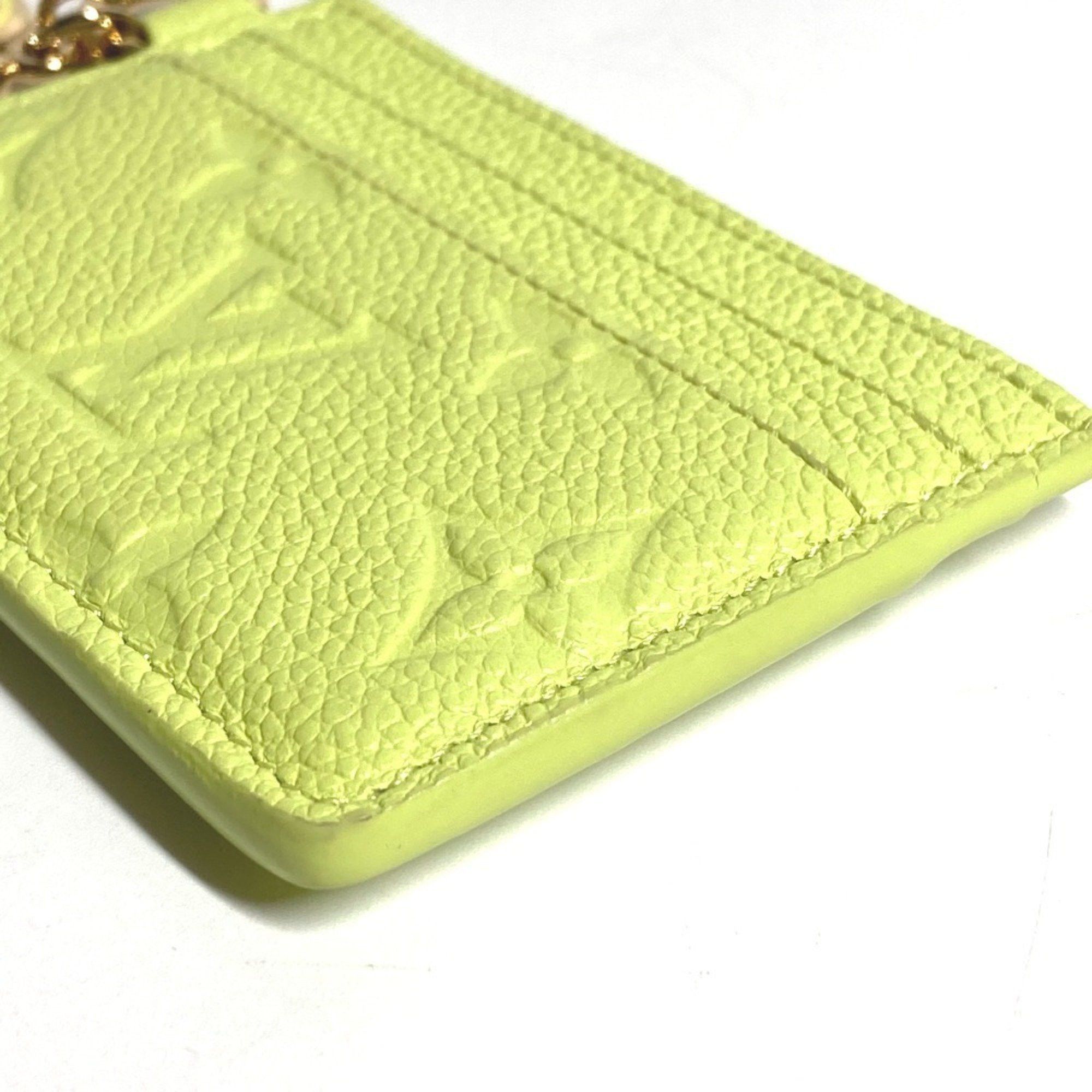 Louis Vuitton LOUIS VUITTON M13645 Monogram Empreinte Business Card Holder/Card Case with Porte Carte LV Charm, Leather, Men's/Women's, Zesty Lime/Green Size ONE SIZE - 5 Thumbnail