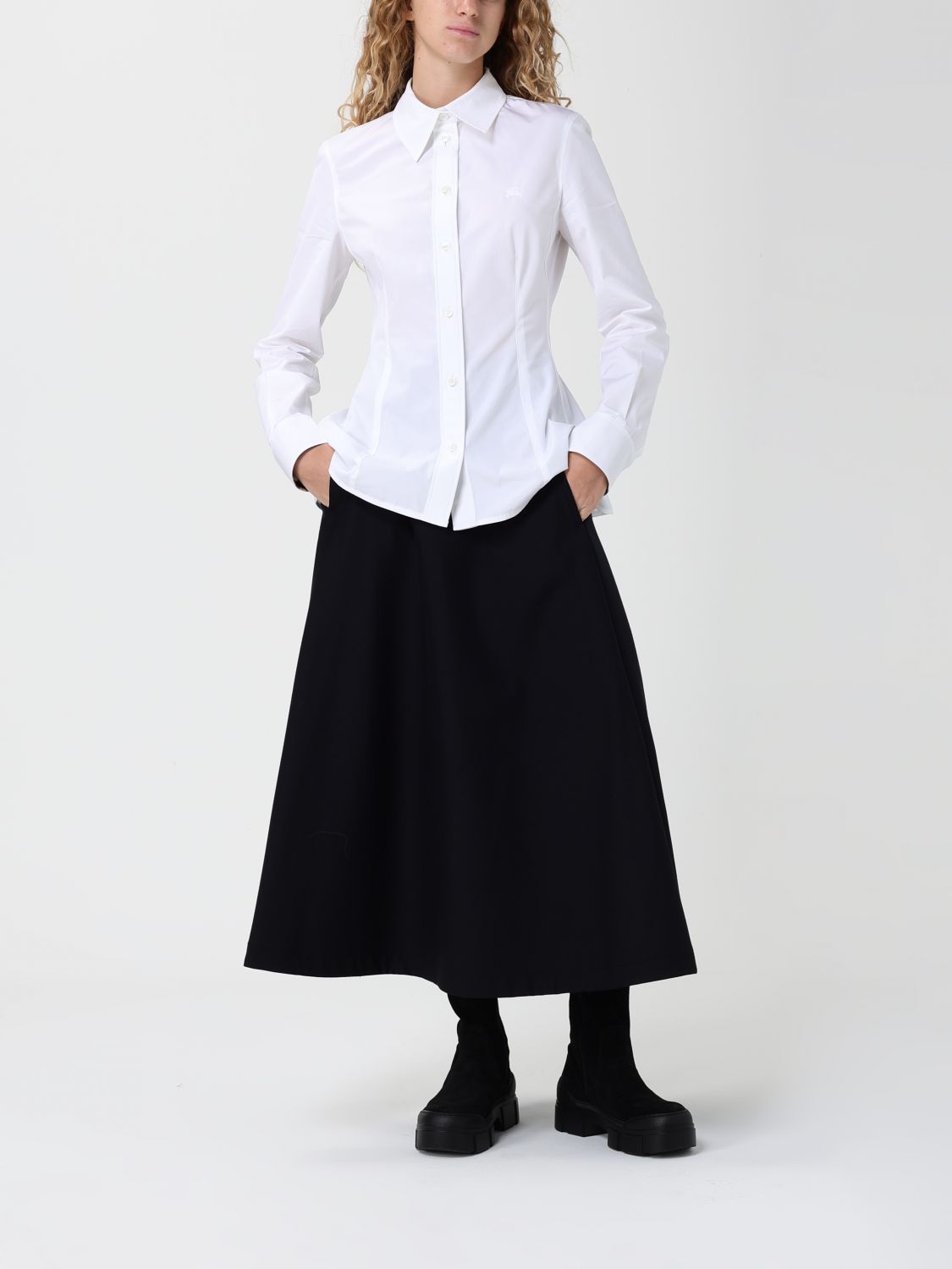 Burberry Burberry Shirt Woman White Size S / US 4 / IT 40 - 2 Thumbnail