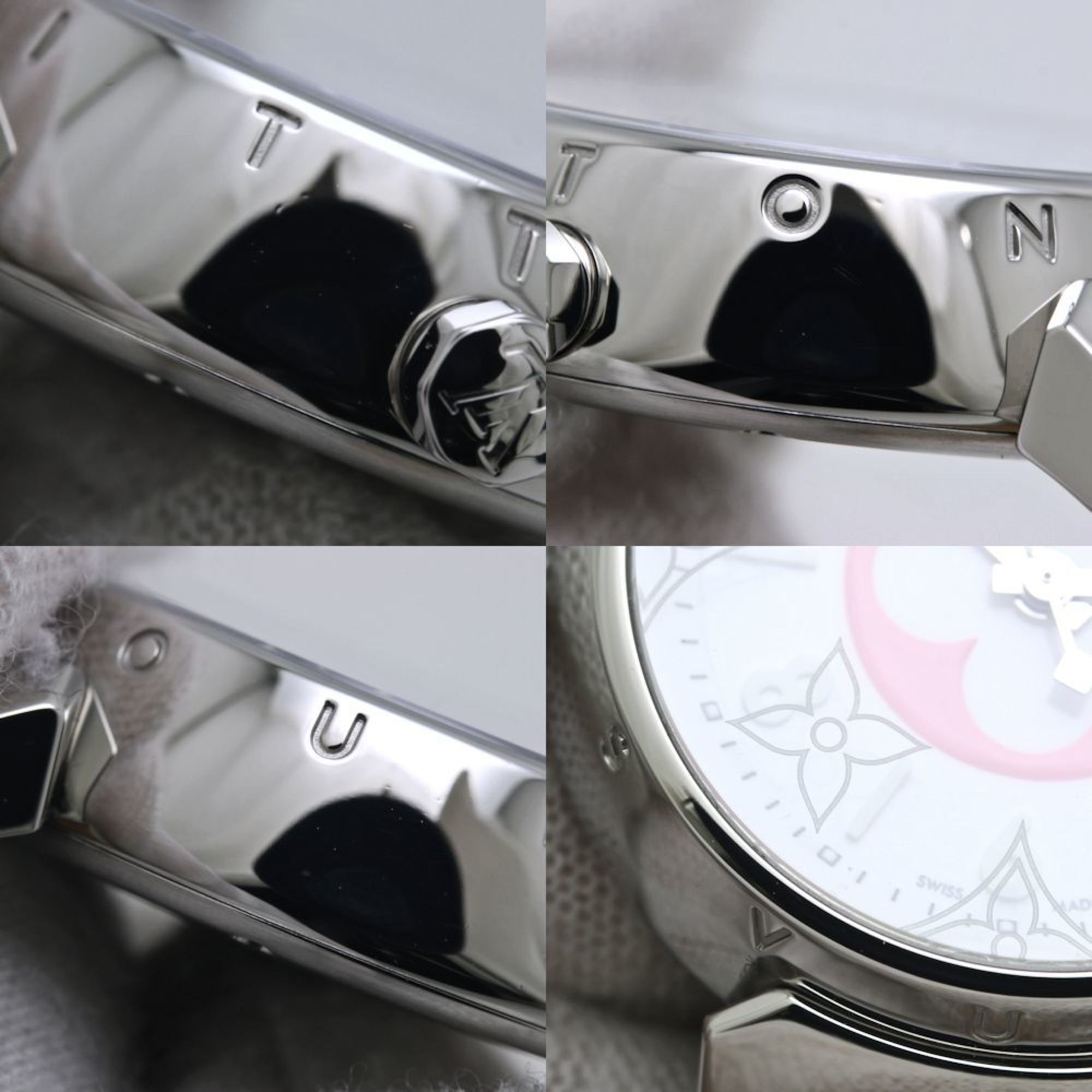 Louis Vuitton LOUIS VUITTON Tambour PM Azur 28mm QA007Z Japan Exclusive Women's Watch 40162 Size ONE SIZE - 6 Thumbnail